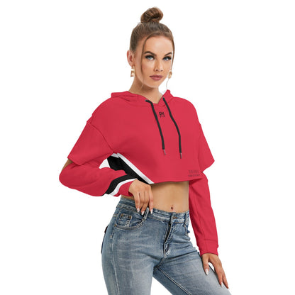 Women's Heavy Fleece Hoodie With Hollow Out Sleeve