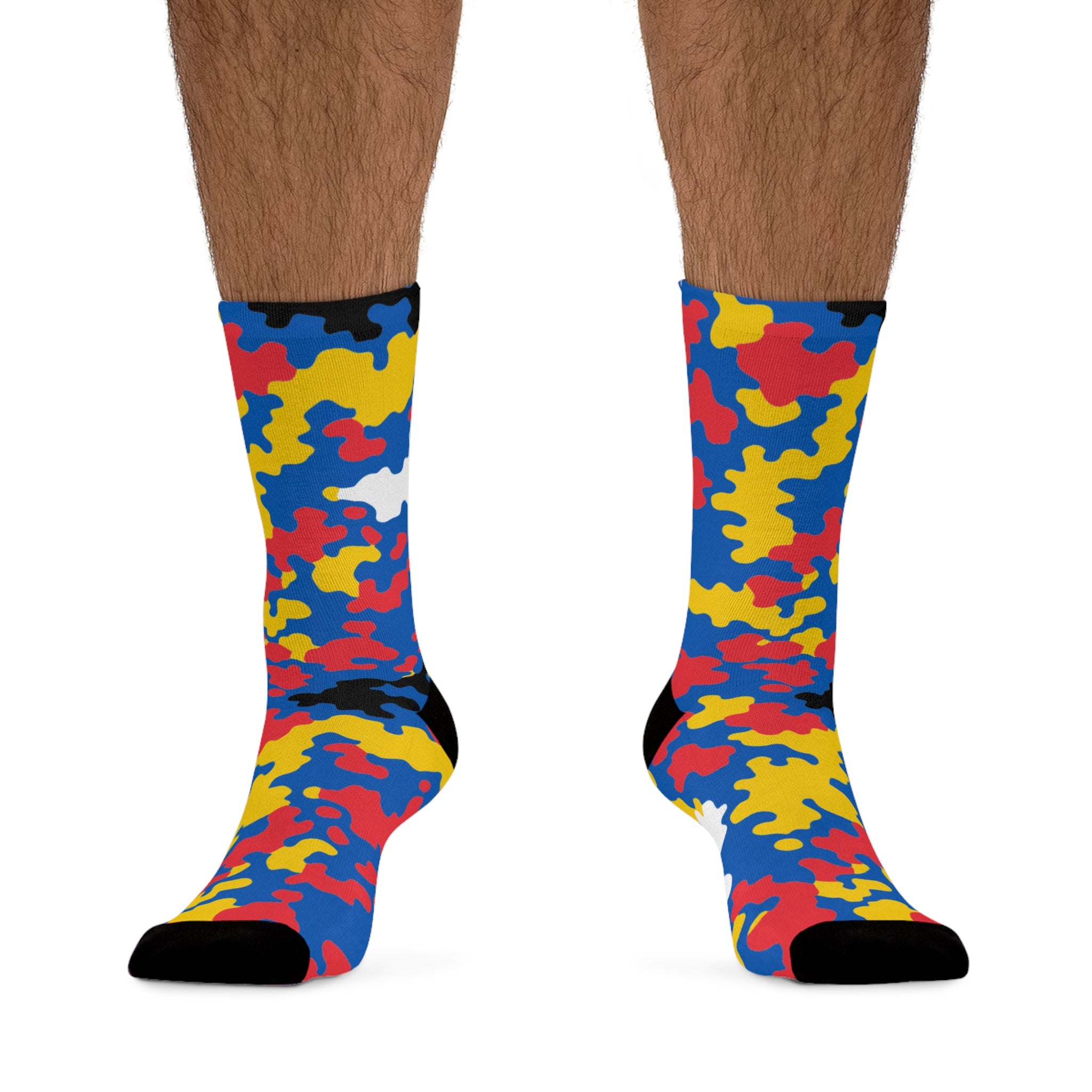 Antigua & Barbuda Islands Flag CAMO Poly Socks-Fete Massive