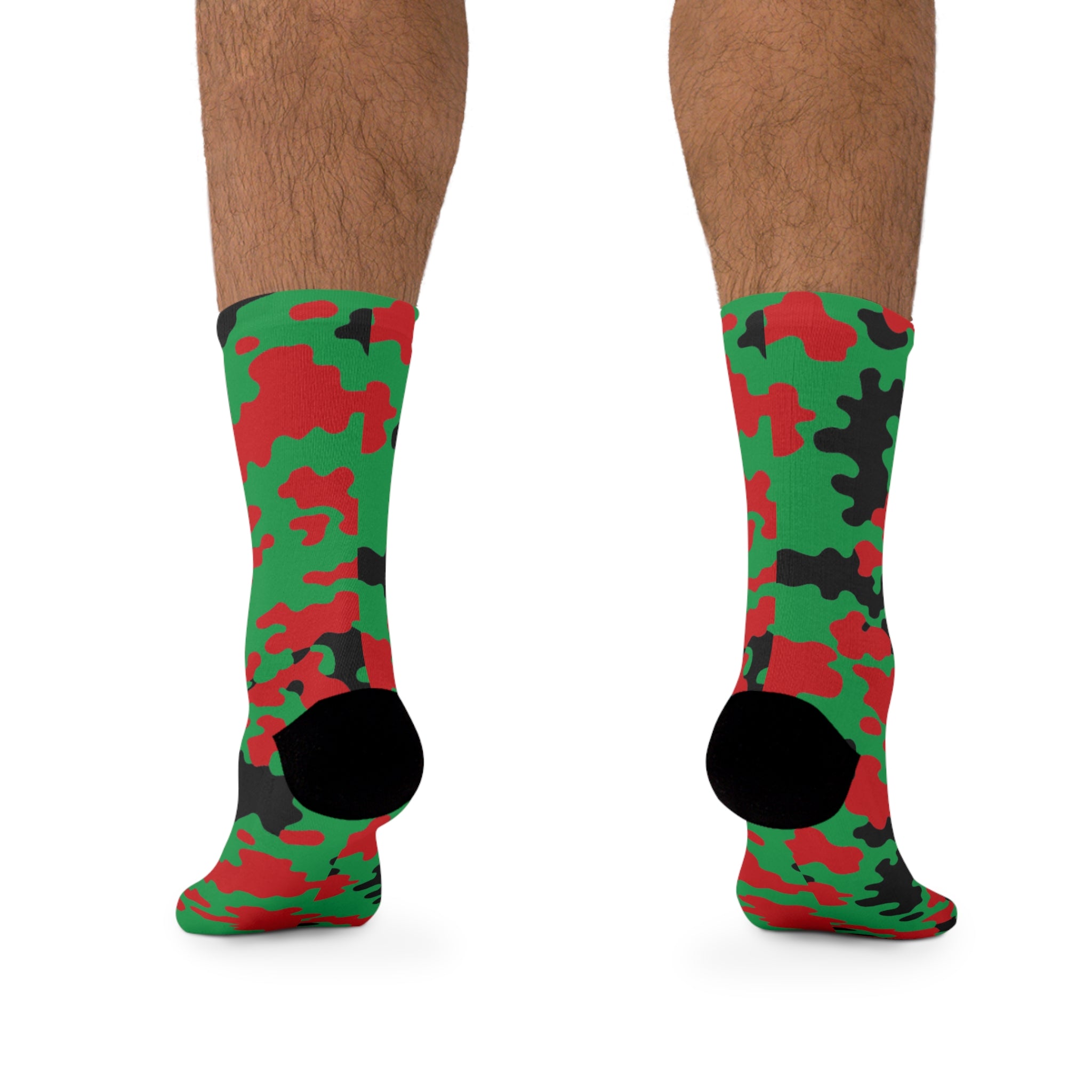 Martinique Islands Flag CAMO Poly Socks-Fete Massive