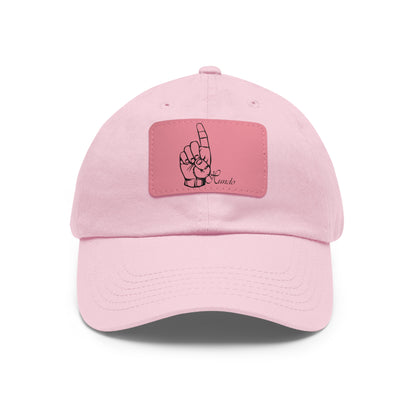 1 Hundo Dad Hat with Leather Patch (Rectangle)