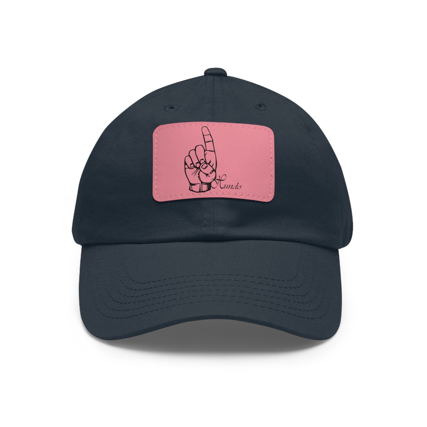 1 Hundo Dad Hat with Leather Patch (Rectangle)