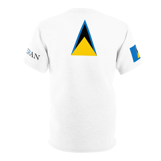 Lucian Feteran Unisex Tee W Saint Lucia Flag