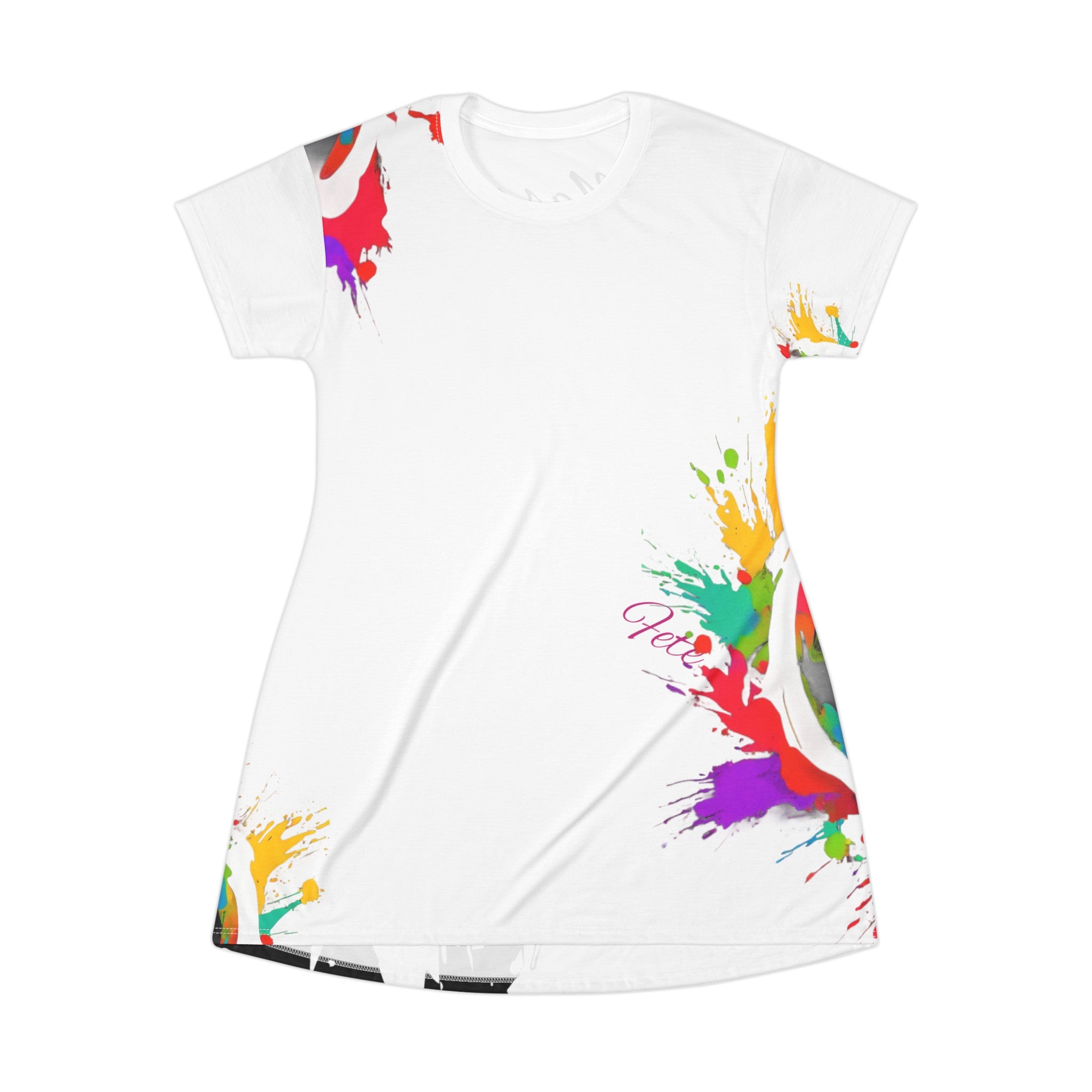 Painter Girl T-Shirt Dress-Fete Massive