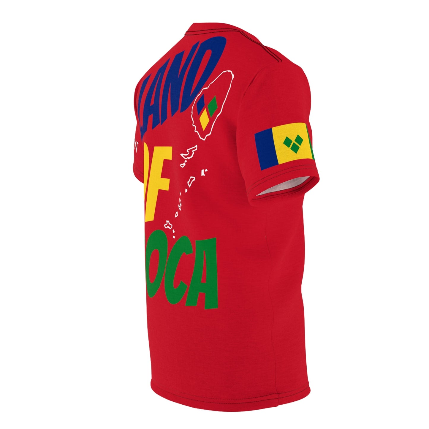 Land Of Soca Unisex Tee with Saint Vincent Flag - Various Sizes & Colors Available