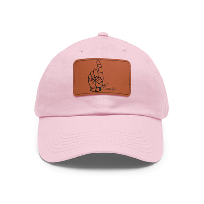 1 Hundo Dad Hat with Leather Patch (Rectangle)