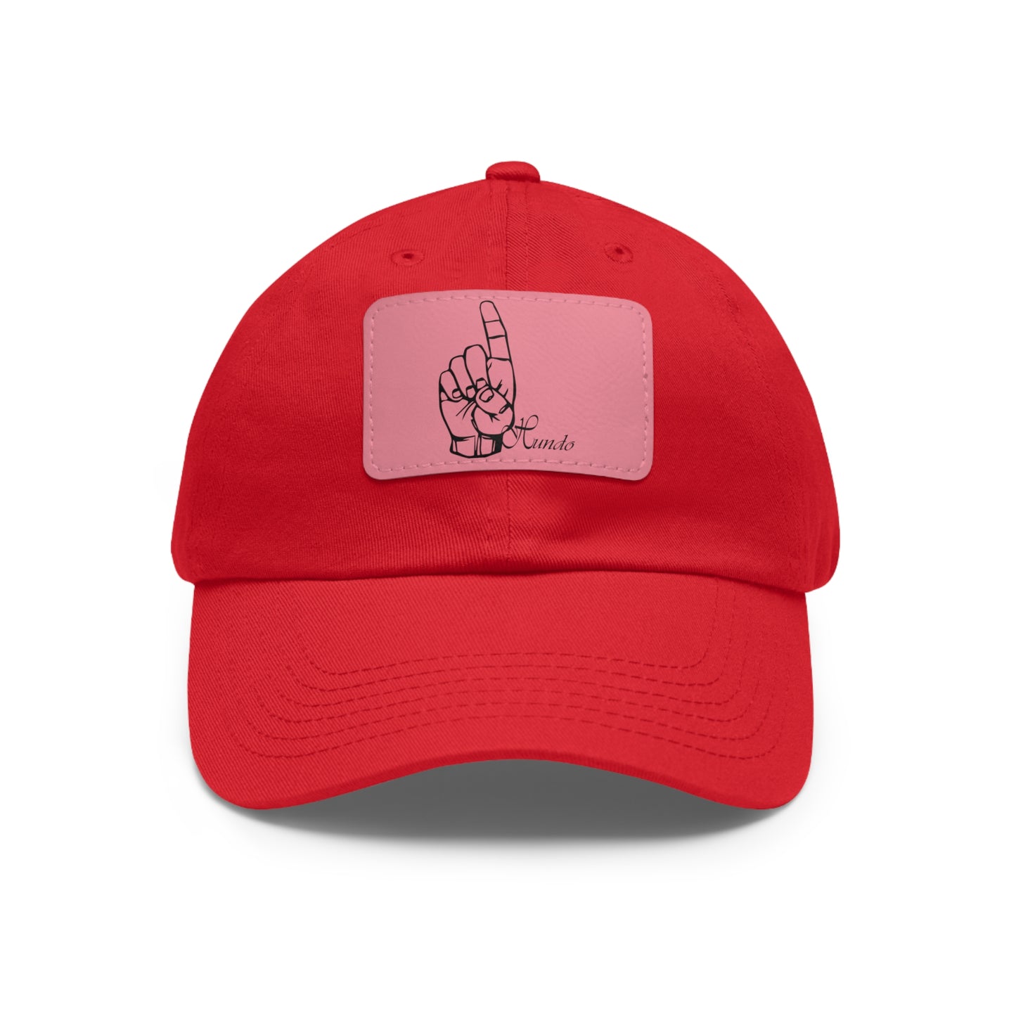 1 Hundo Dad Hat with Leather Patch (Rectangle)