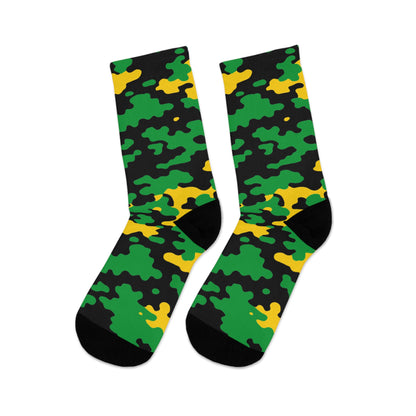 Jamaica Flag CAMO Poly Socks