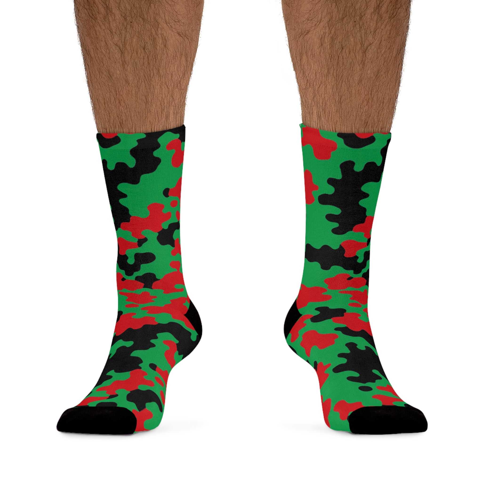 Martinique Flag CAMO Poly Socks-Fete Massive