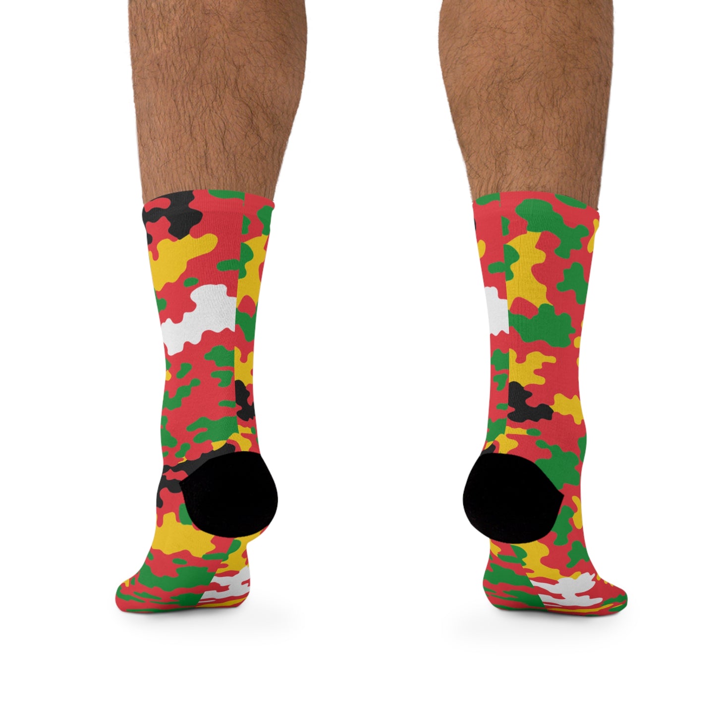 Guyana Flag CAMO Poly Socks