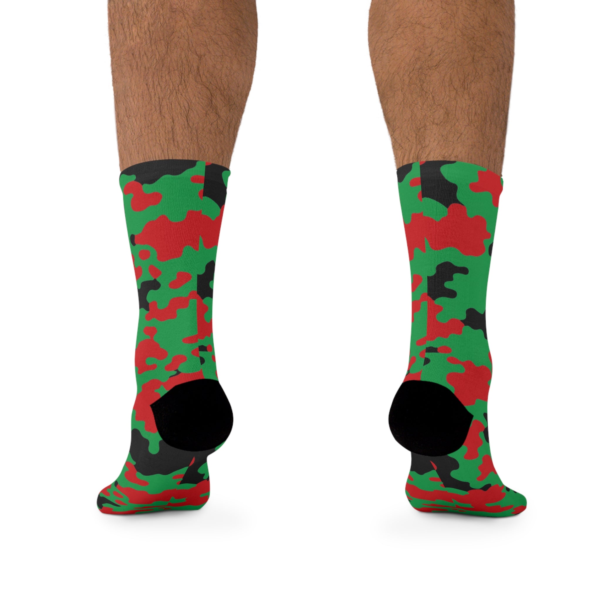 Martinique Flag CAMO Poly Socks-Fete Massive