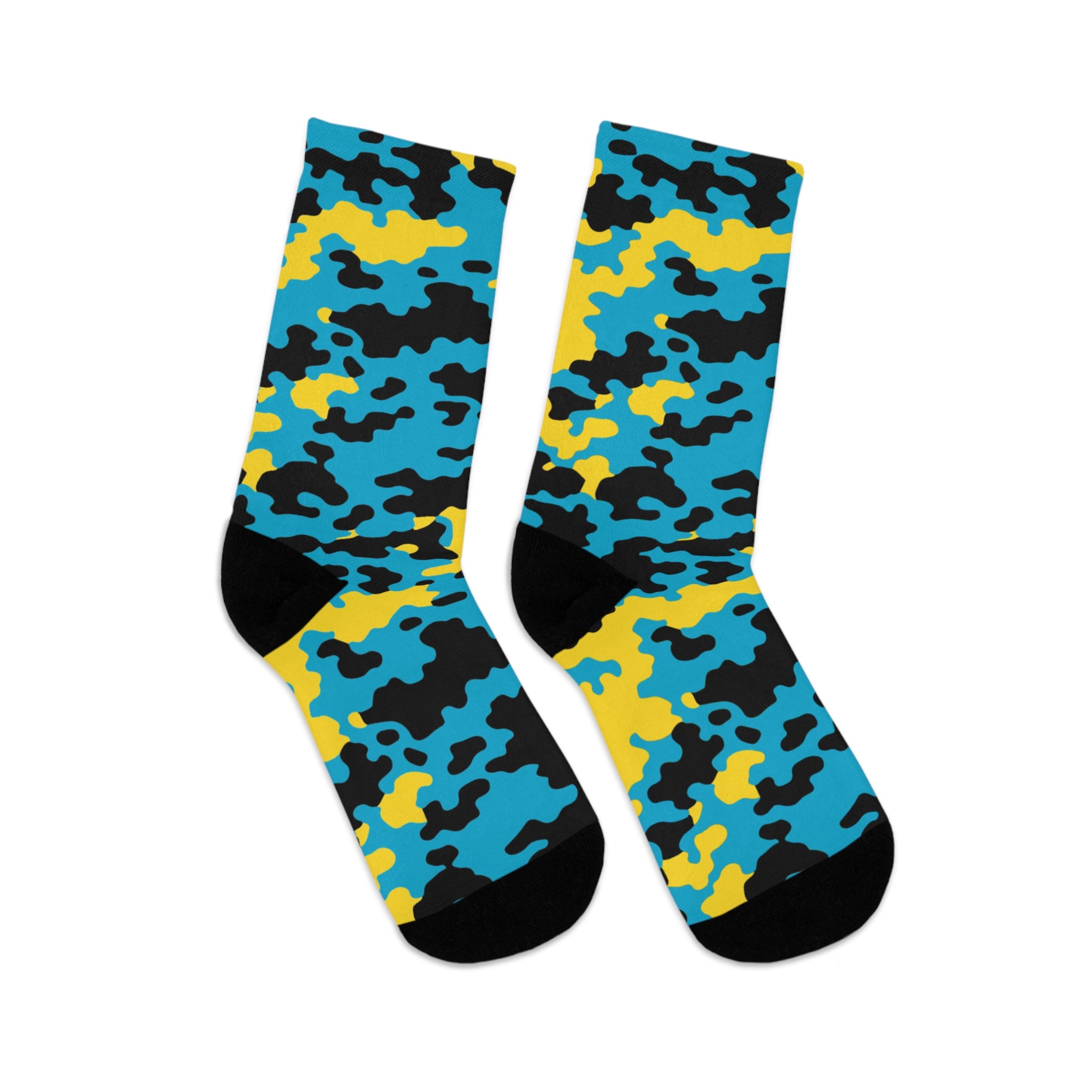 Bahamas Flag CAMO Poly Socks-Fete Massive