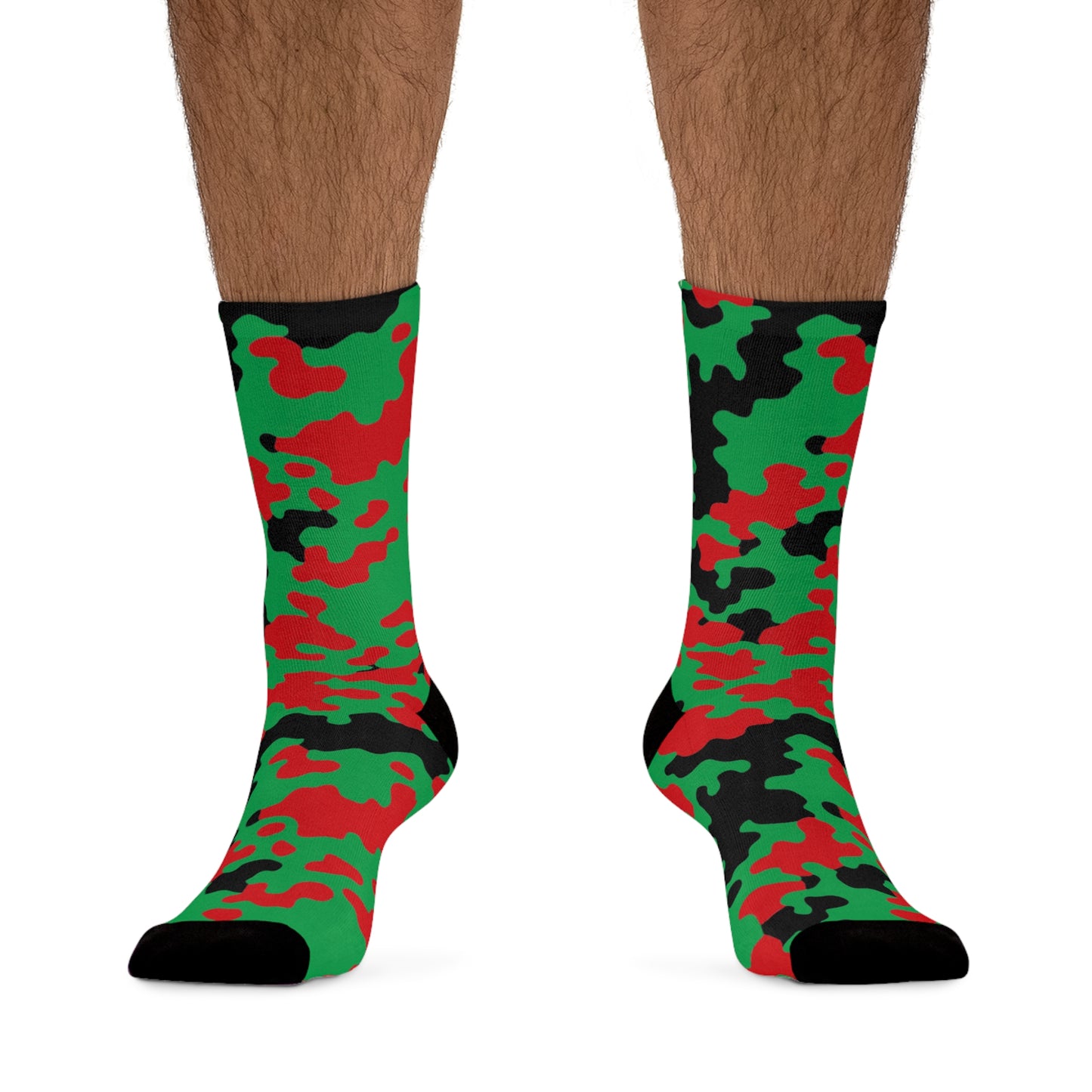 Martinique Islands Flag CAMO Poly Socks