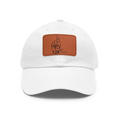 1 Hundo Dad Hat with Leather Patch (Rectangle)