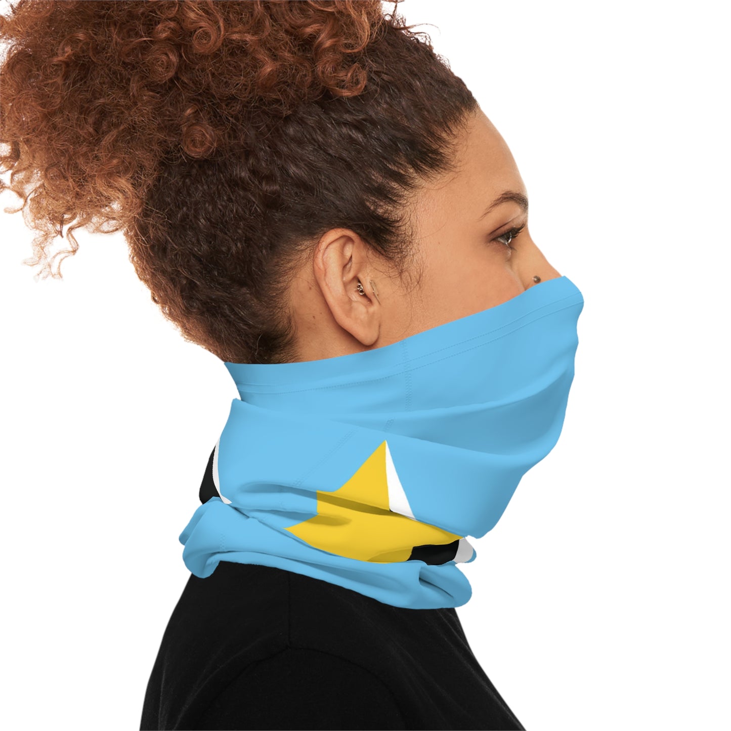 High Quality St. Lucia Flag Lightweight Neck Gaiter