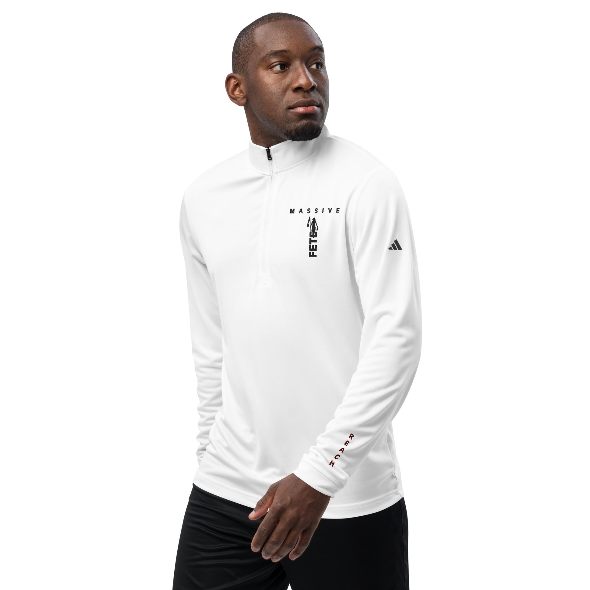 Partner with Addia Fete Massive Designer Quarter zip pullover-Fete Massive