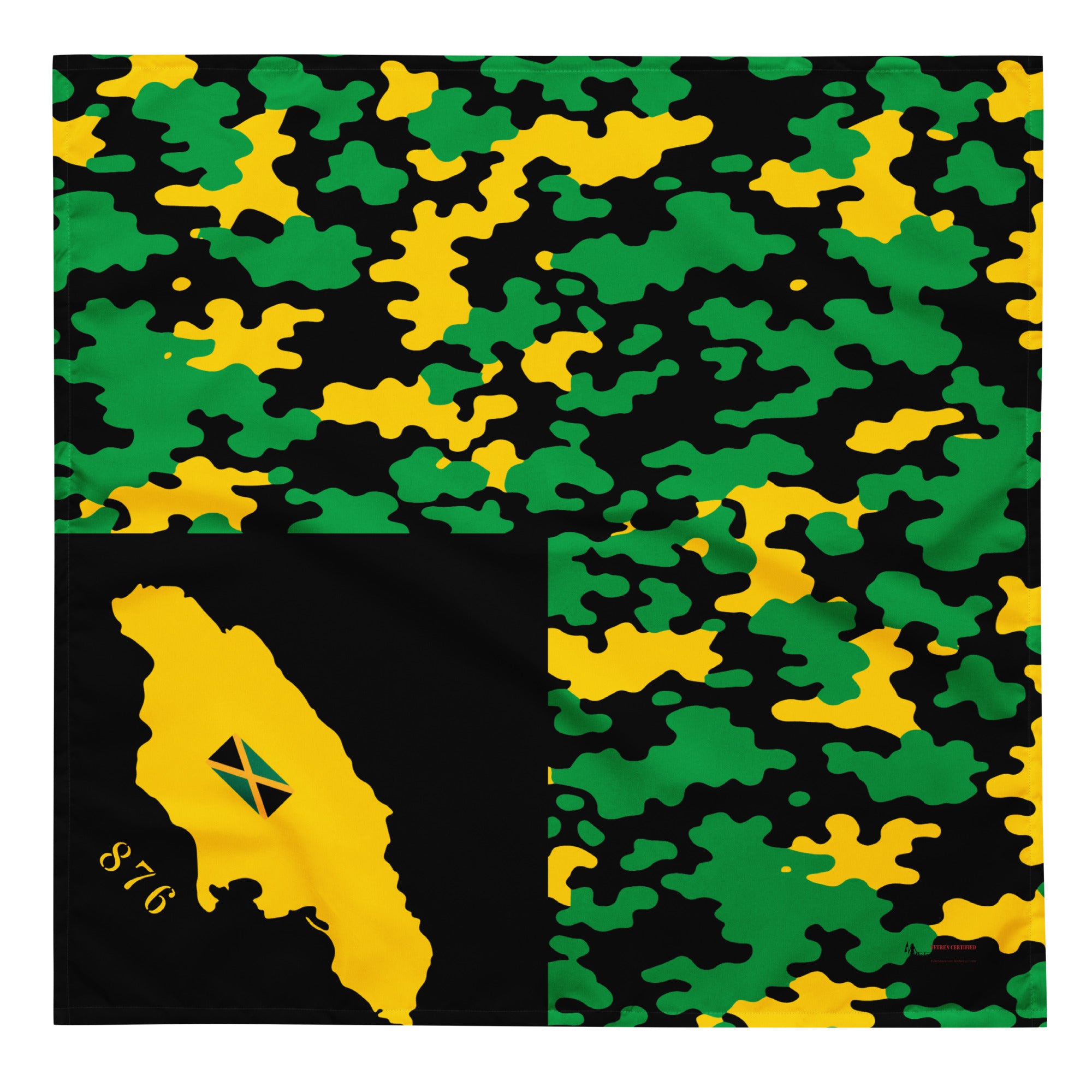 Jamaica Island & Flag CAMO print bandana-Fete Massive