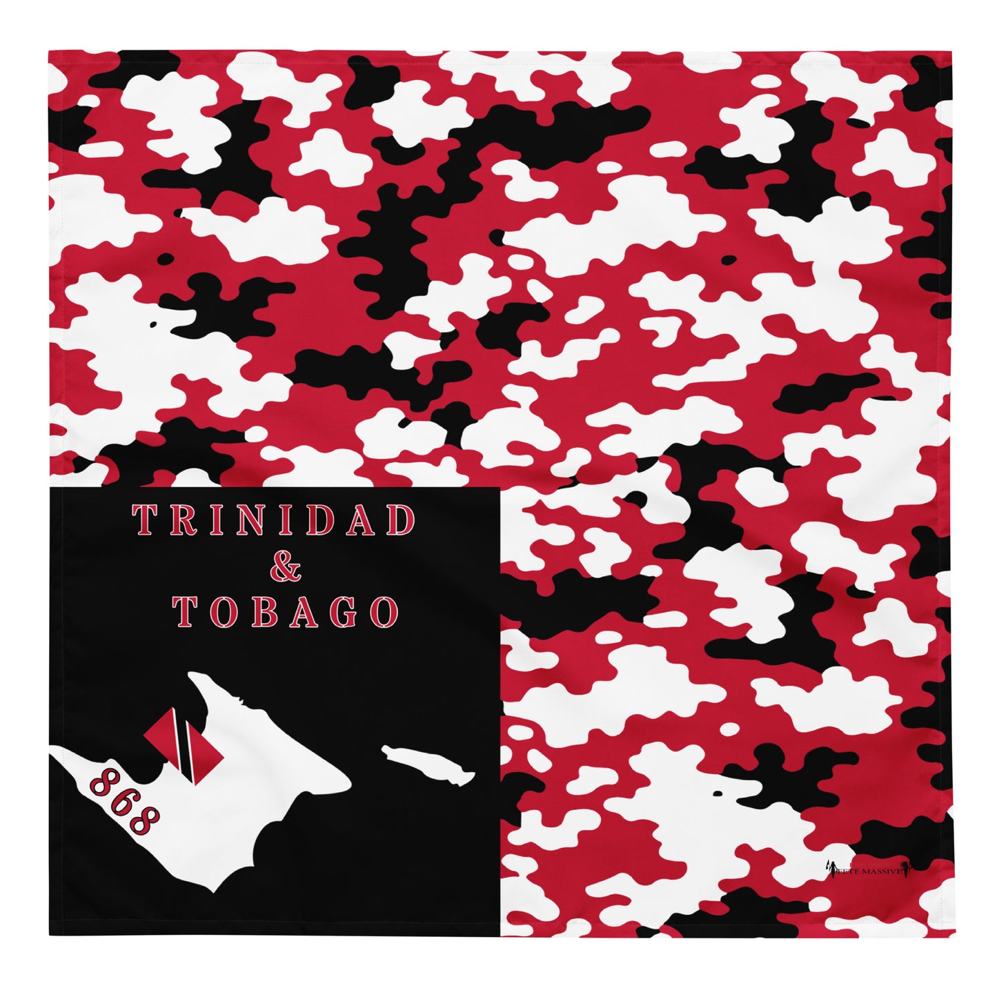 Trinidad & Tobago Island & Flag CAMO print bandana