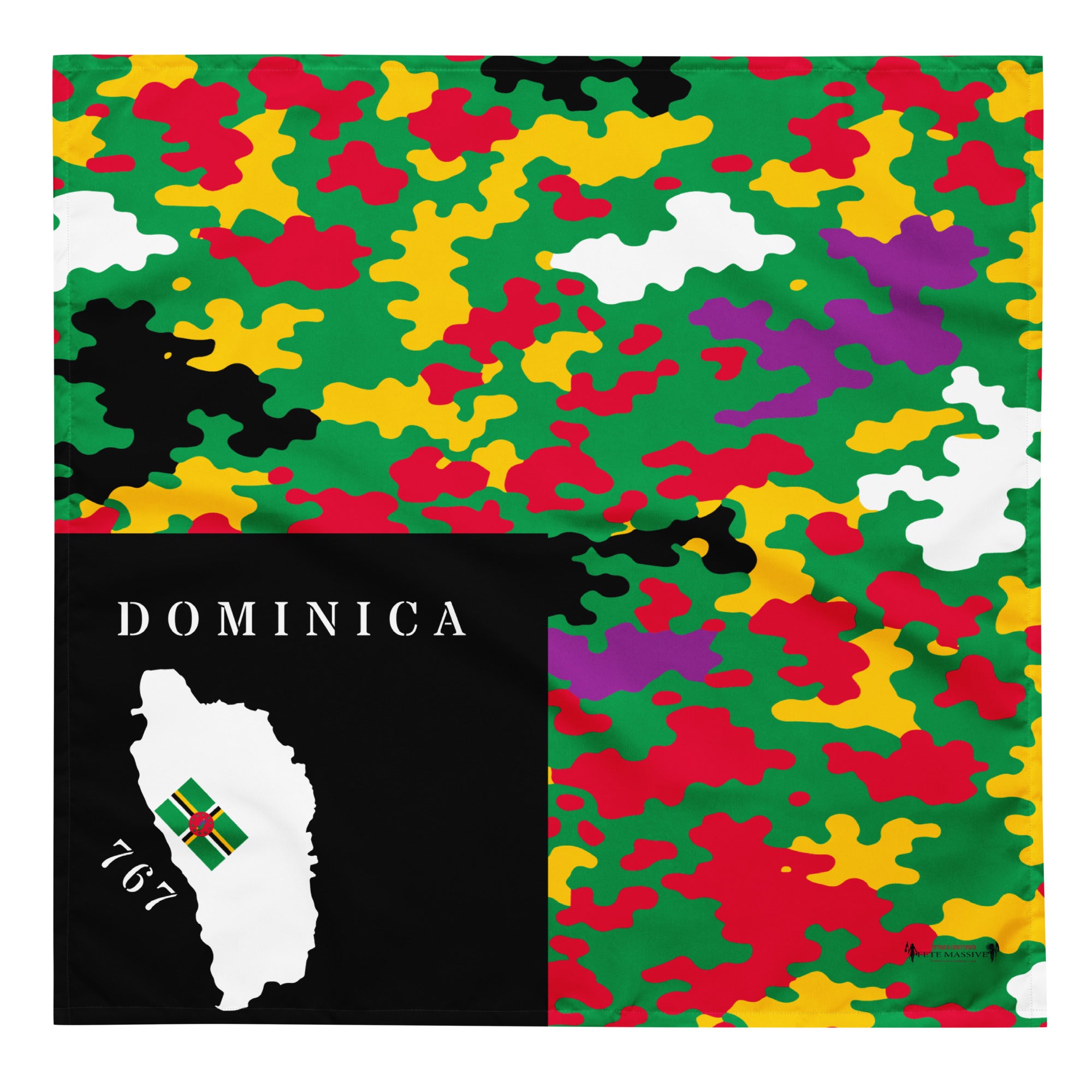 Dominica Island & Flag CAMO print bandana-Fete Massive