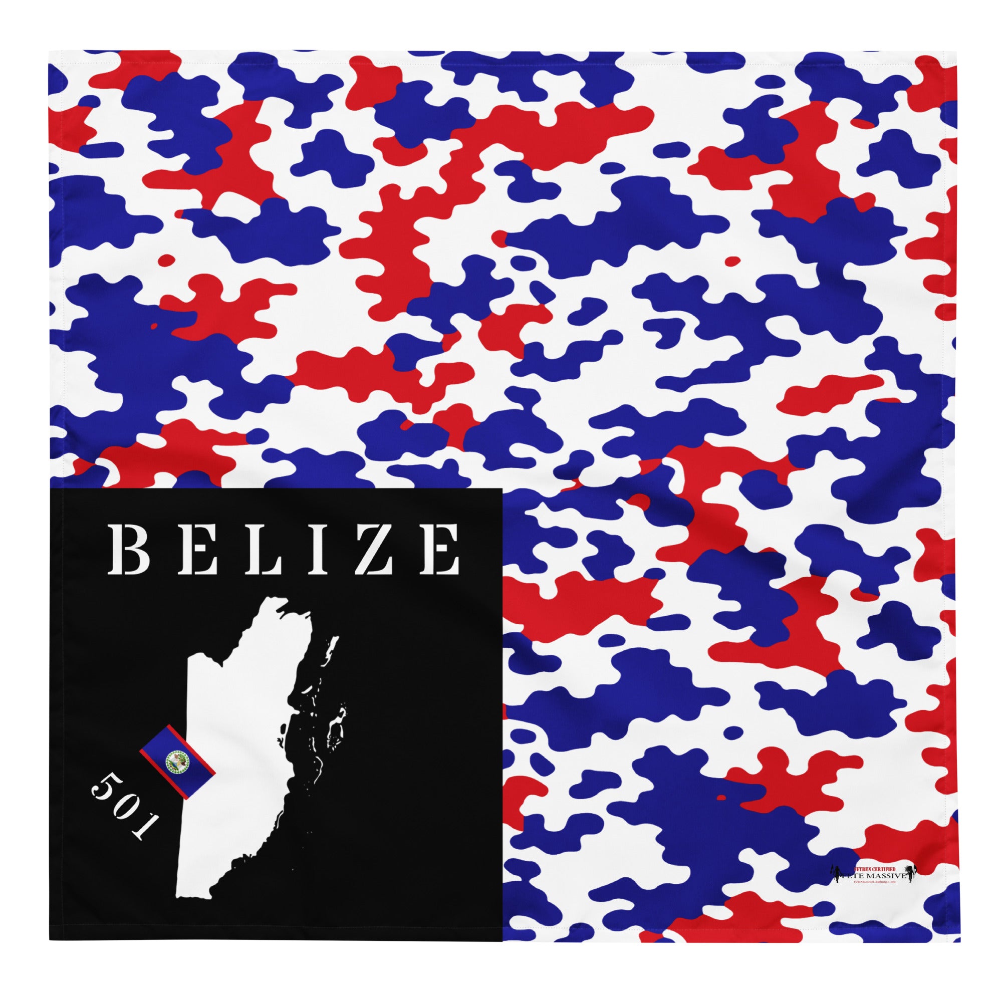 Belize Island & Flag CAMO print bandana-Fete Massive