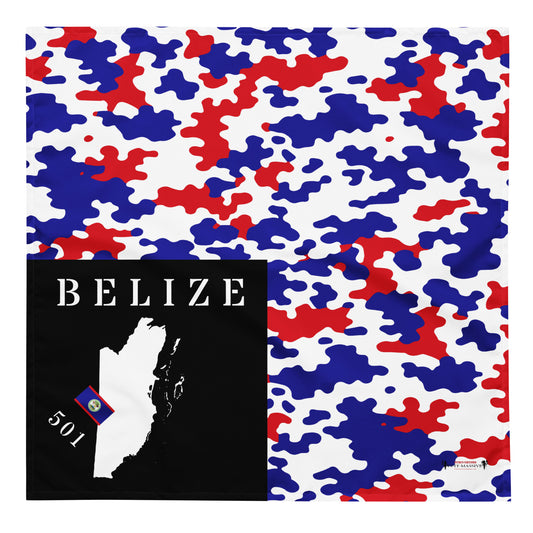 Belize Island & Flag CAMO print bandana