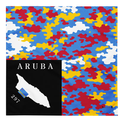 Aruba Island & Flag CAMO print bandana