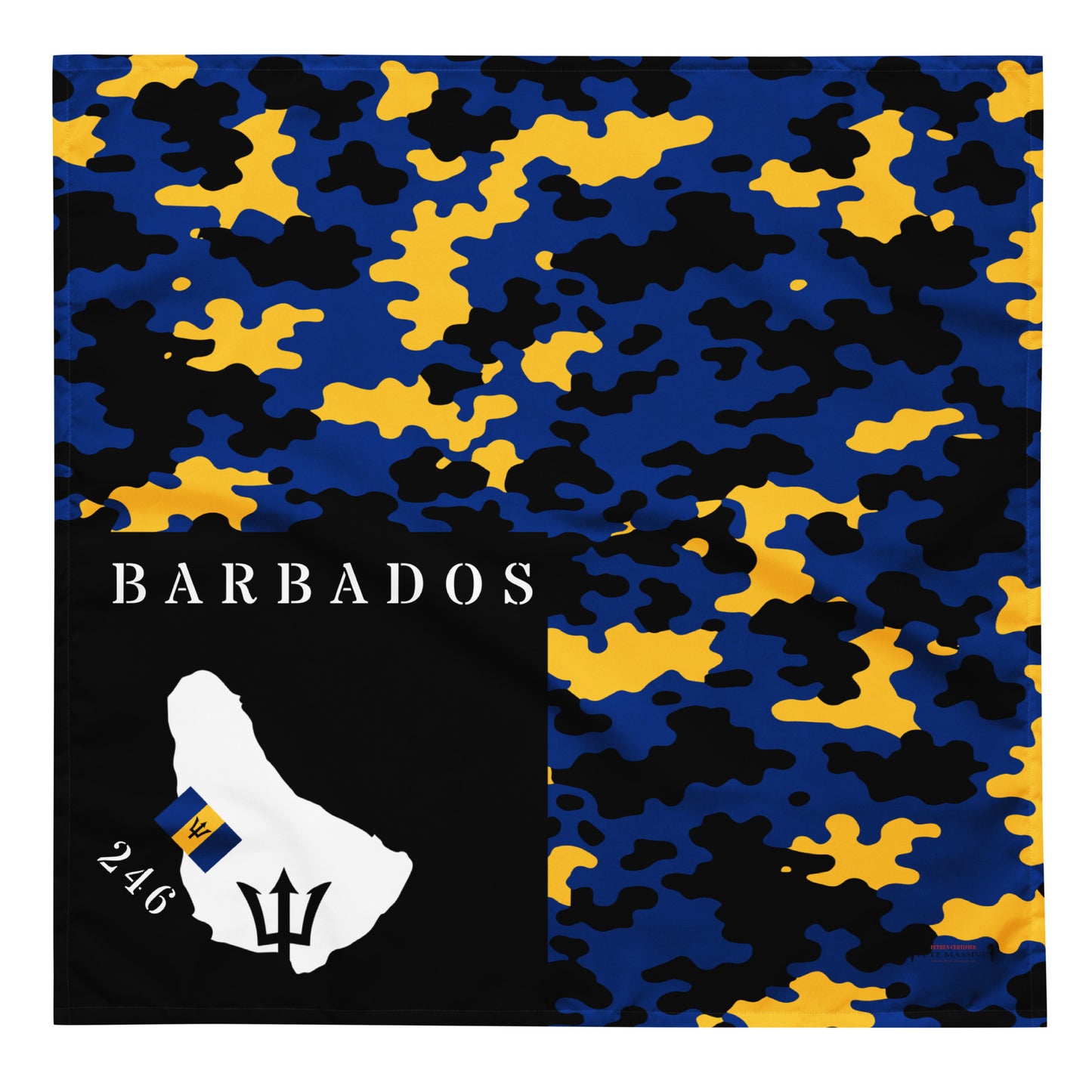 Barbados Island & Flag CAMO print bandana