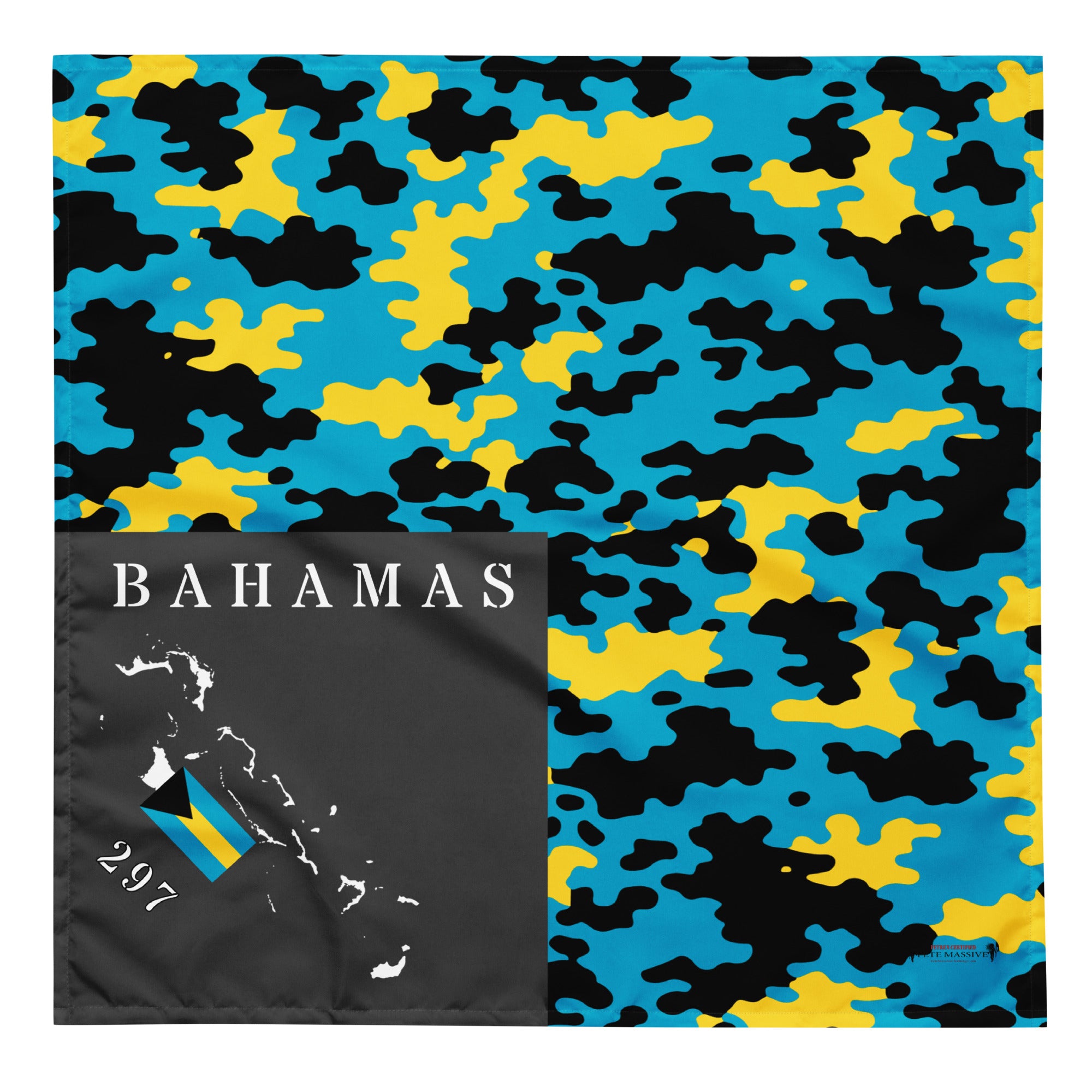 Bahamas Island & Flag CAMO print bandana-Fete Massive