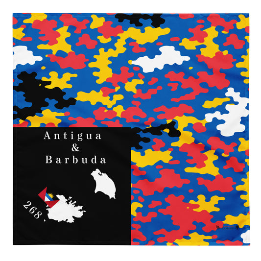 Antigua & Barbuda Island & Flag CAMO print bandana