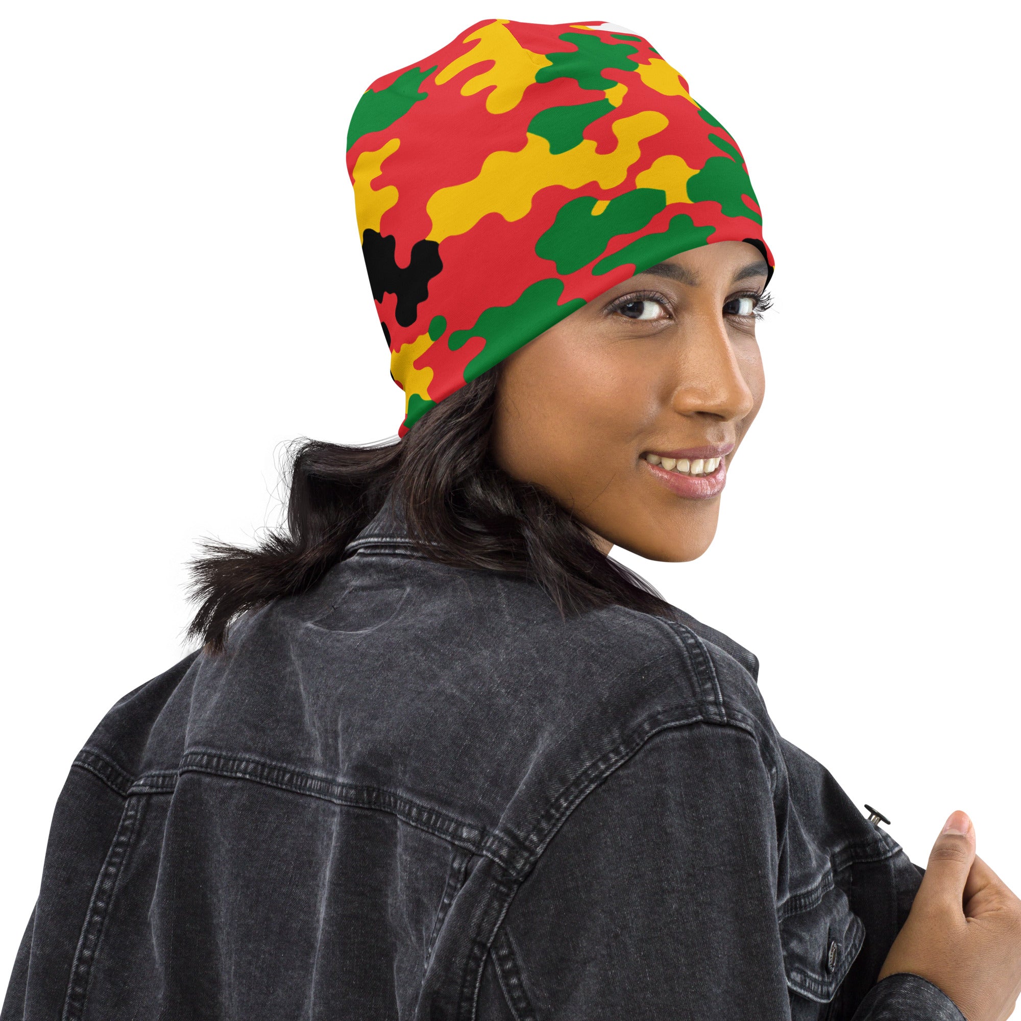 Guyana Island CAMO Print Beanie-Fete Massive