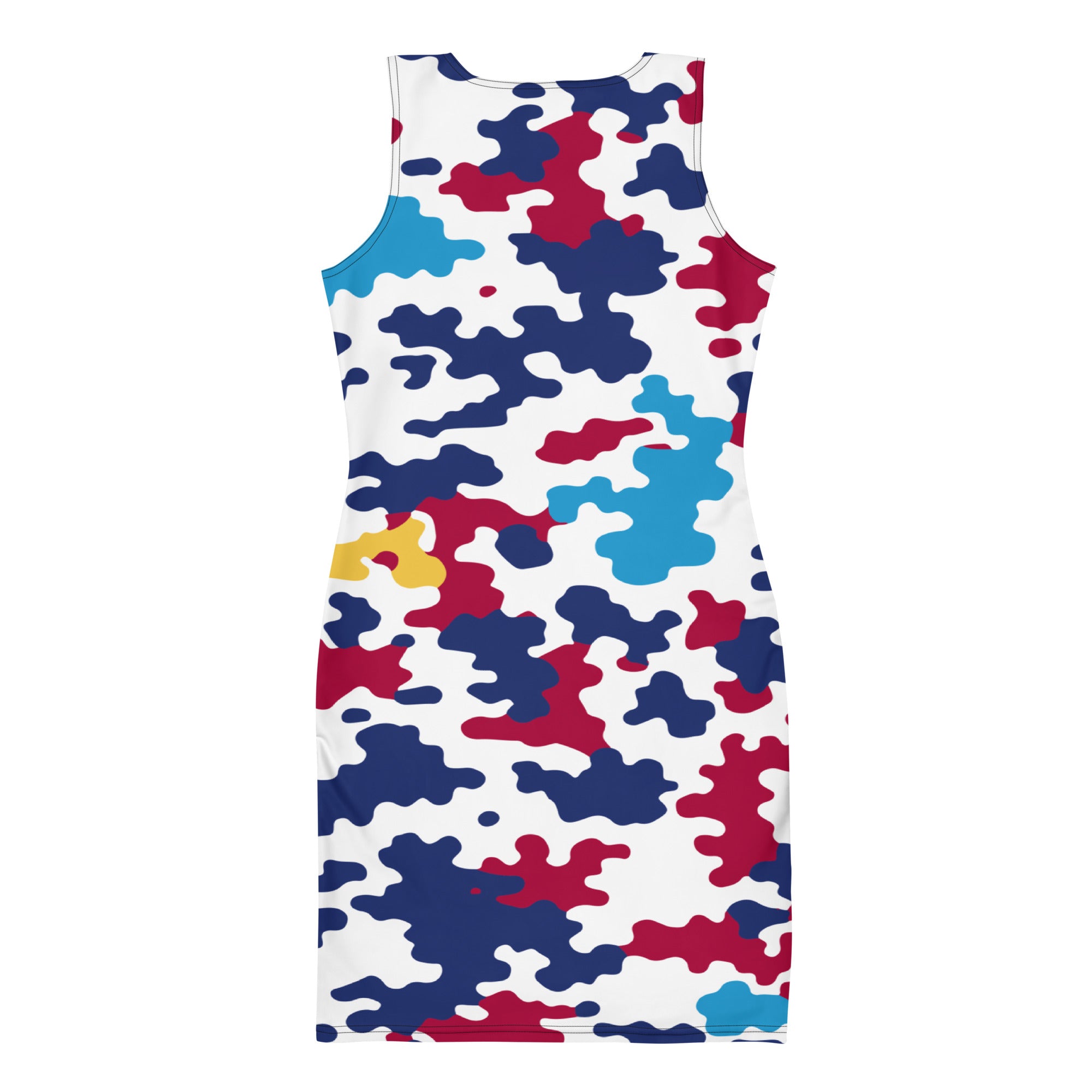 Virgin Islands Flag CAMO Print Bodycon dress-Fete Massive