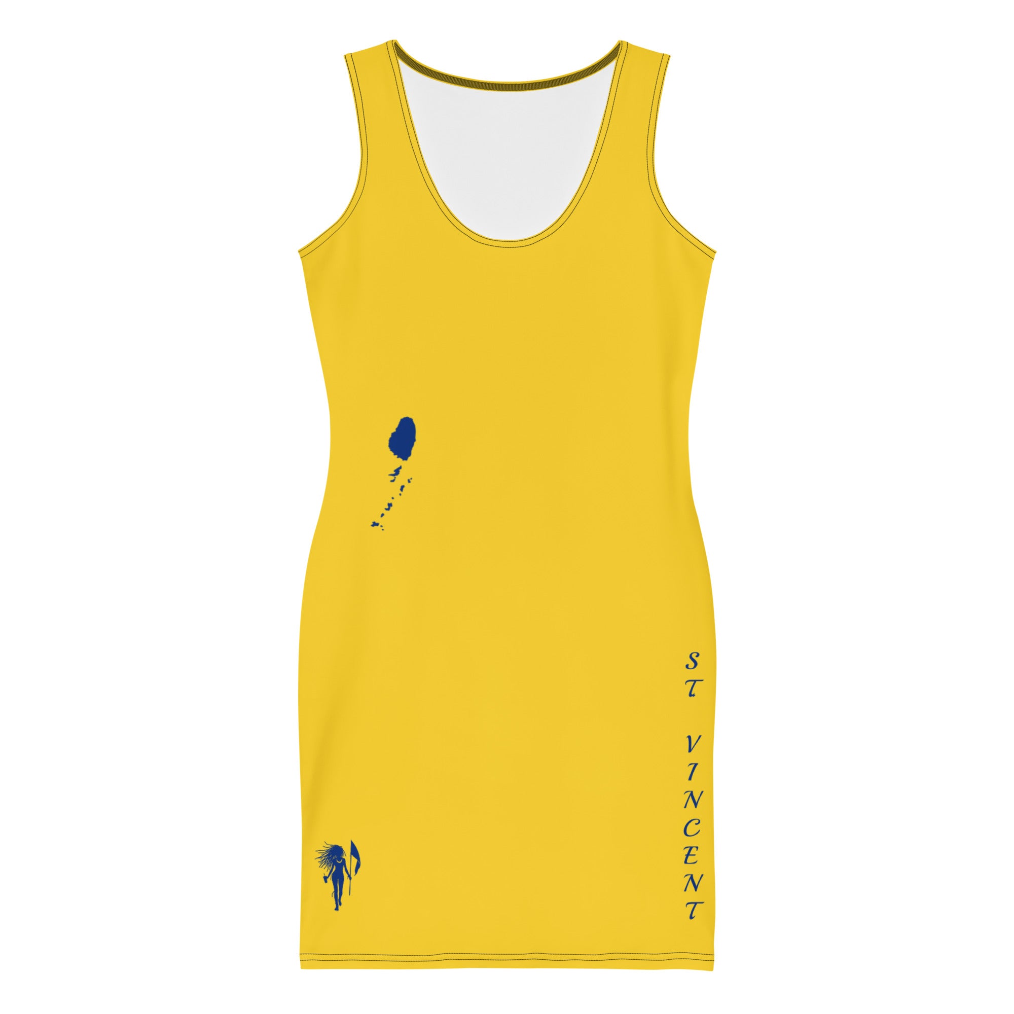 St. Vincent Bodycon dress (Yellow)-Fete Massive