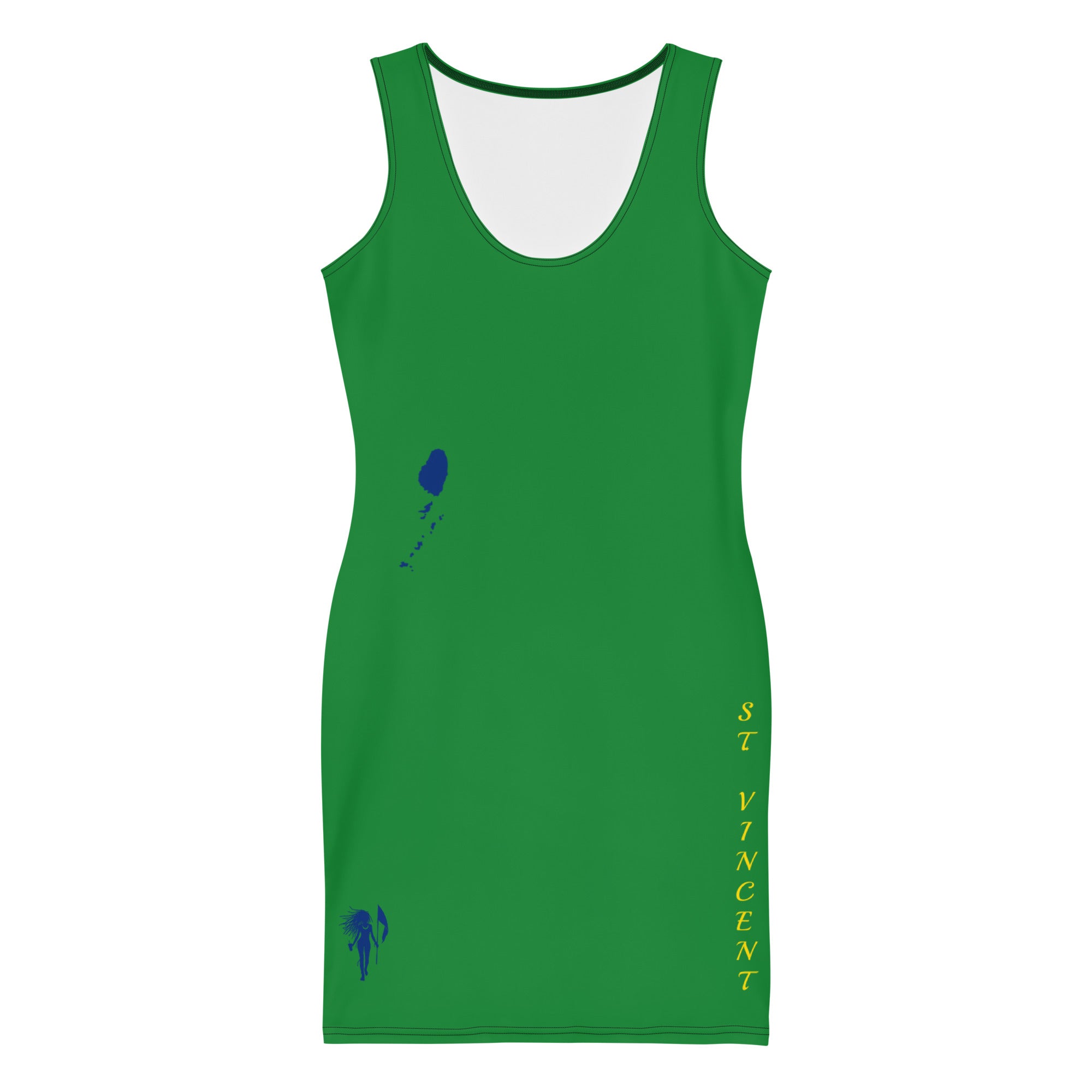 St. Vincent Bodycon dress (Green)-Fete Massive