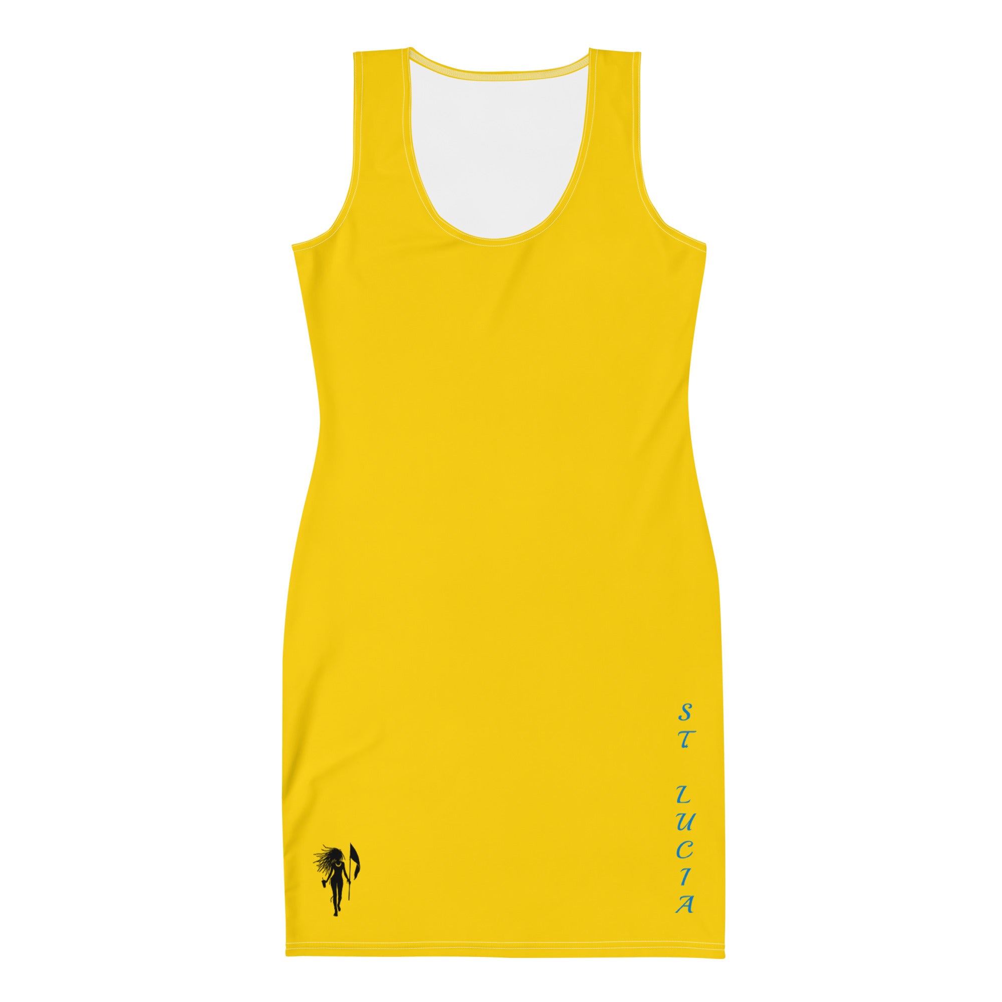 St. Lucia Bodycon dress (Yellow)-Fete Massive