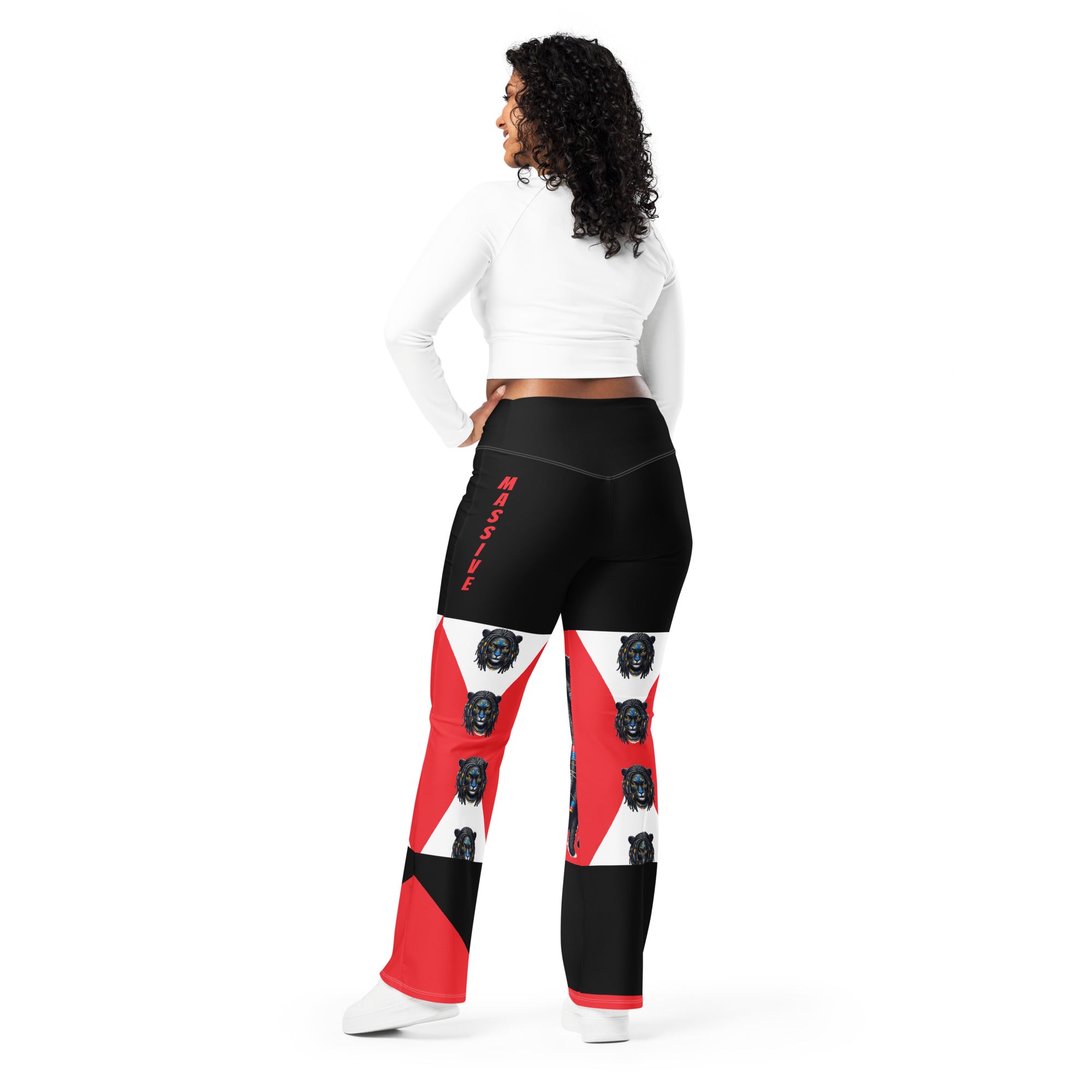 Kitty Cat - Flare Leggings-Fete Massive