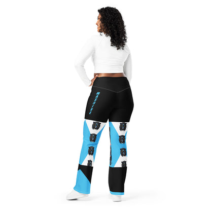 Kitty Cat - Flare leggings (Light Blue)