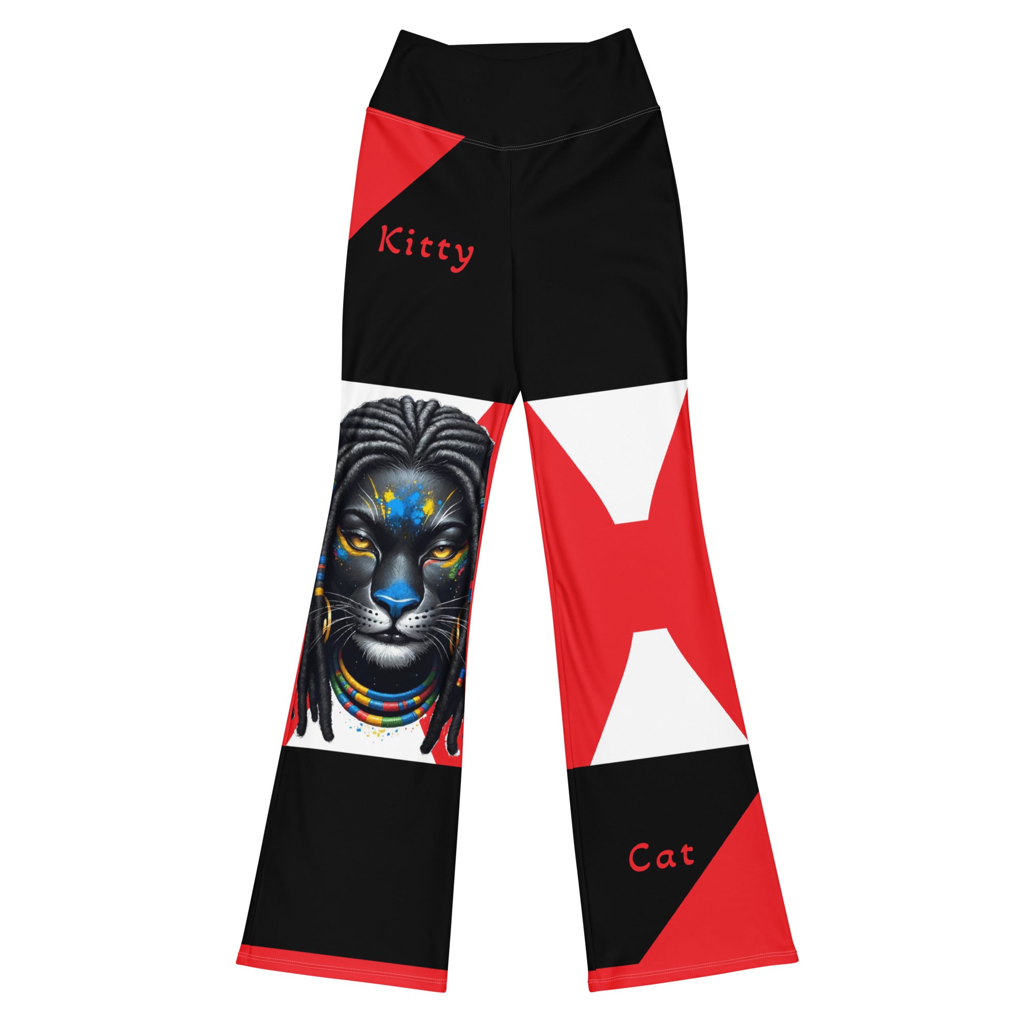 Kitty Cat - Flare Leggings-Fete Massive