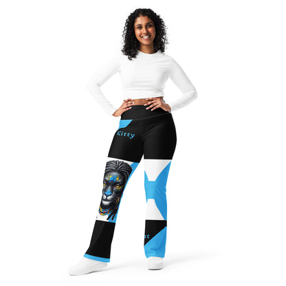 Kitty Cat - Flare leggings (Light Blue)