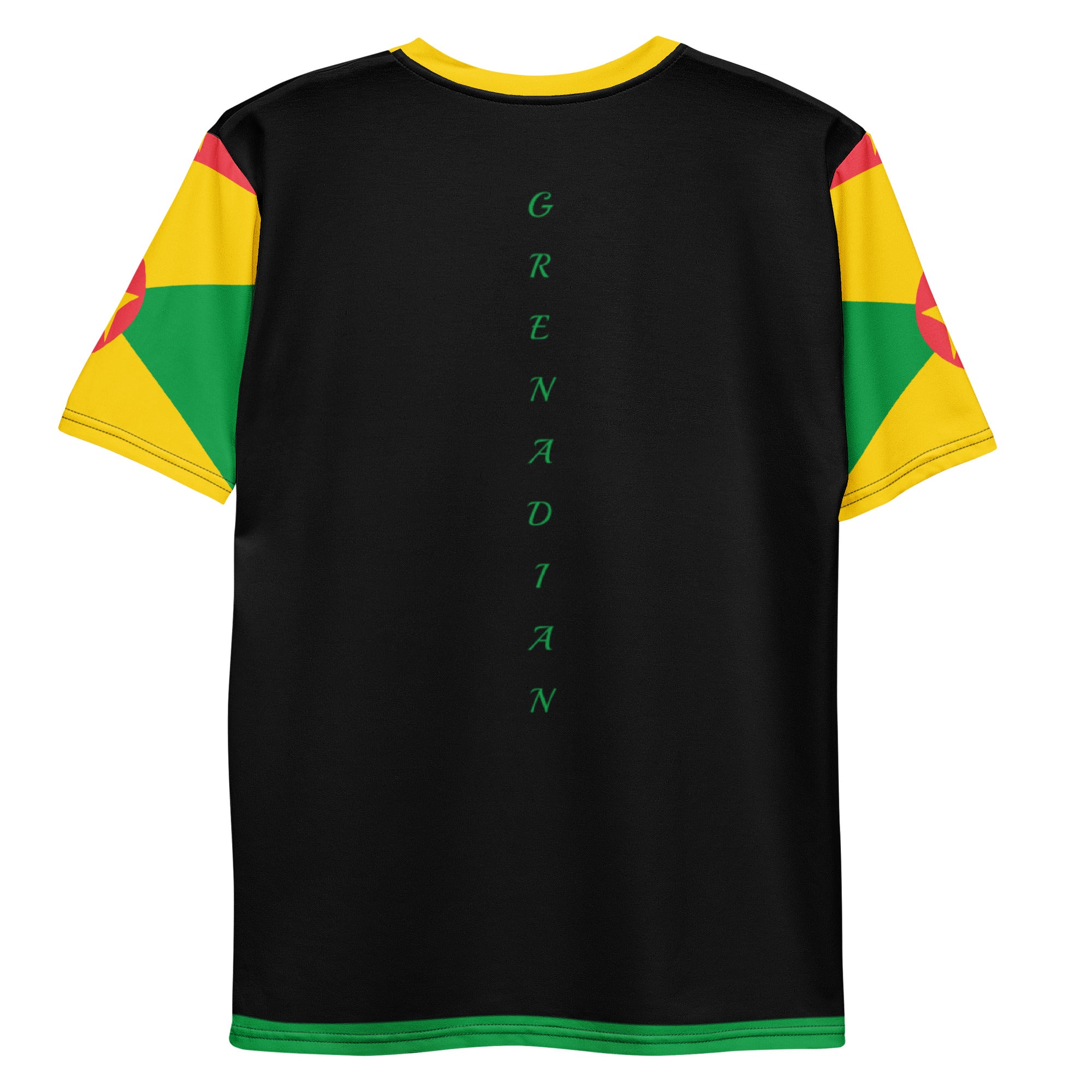 Grenada Island Men's t-shirt (Flag Sleeves)-Fete Massive