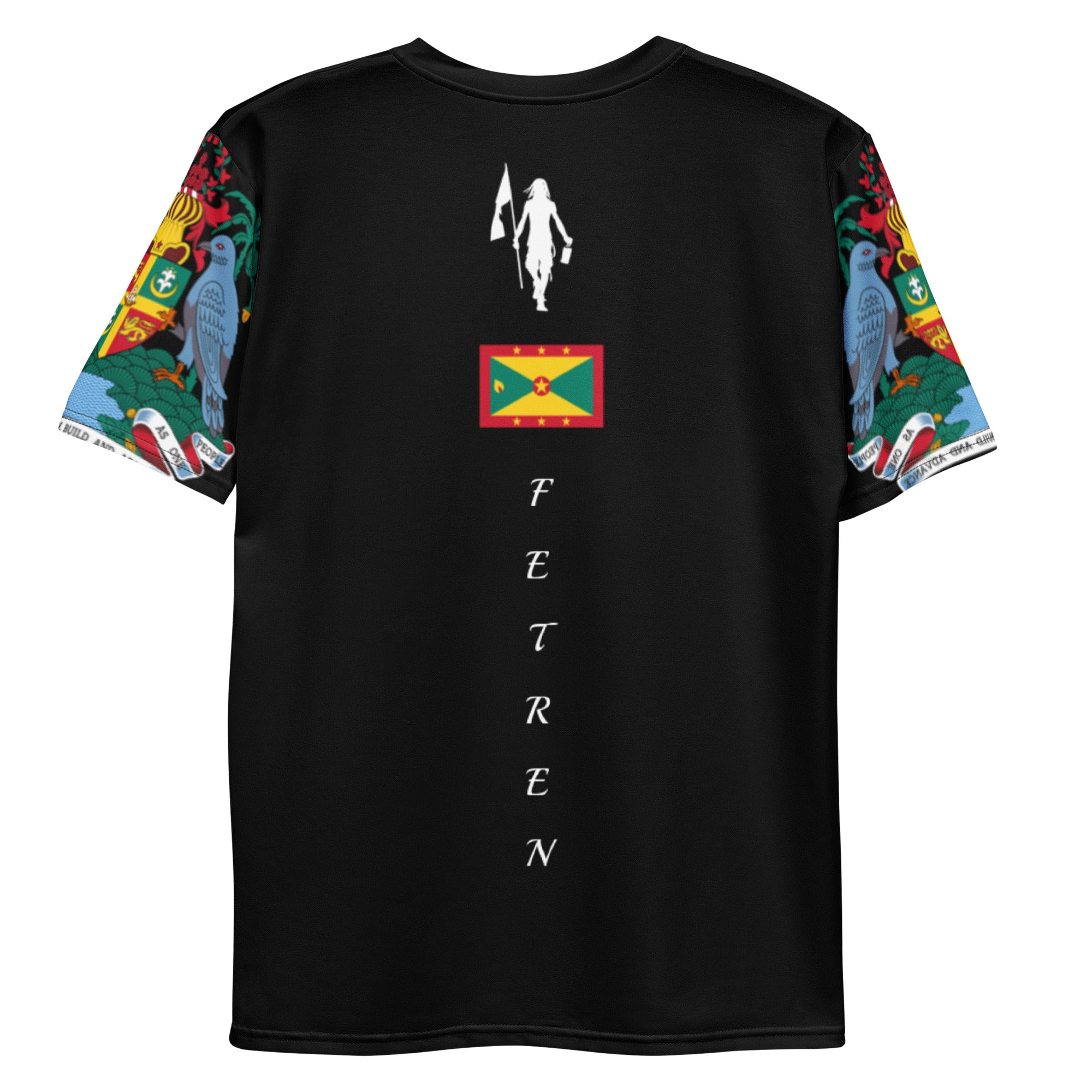 Grenada Fetren Men's t-shirt (Coat of arms sleeve)-Fete Massive