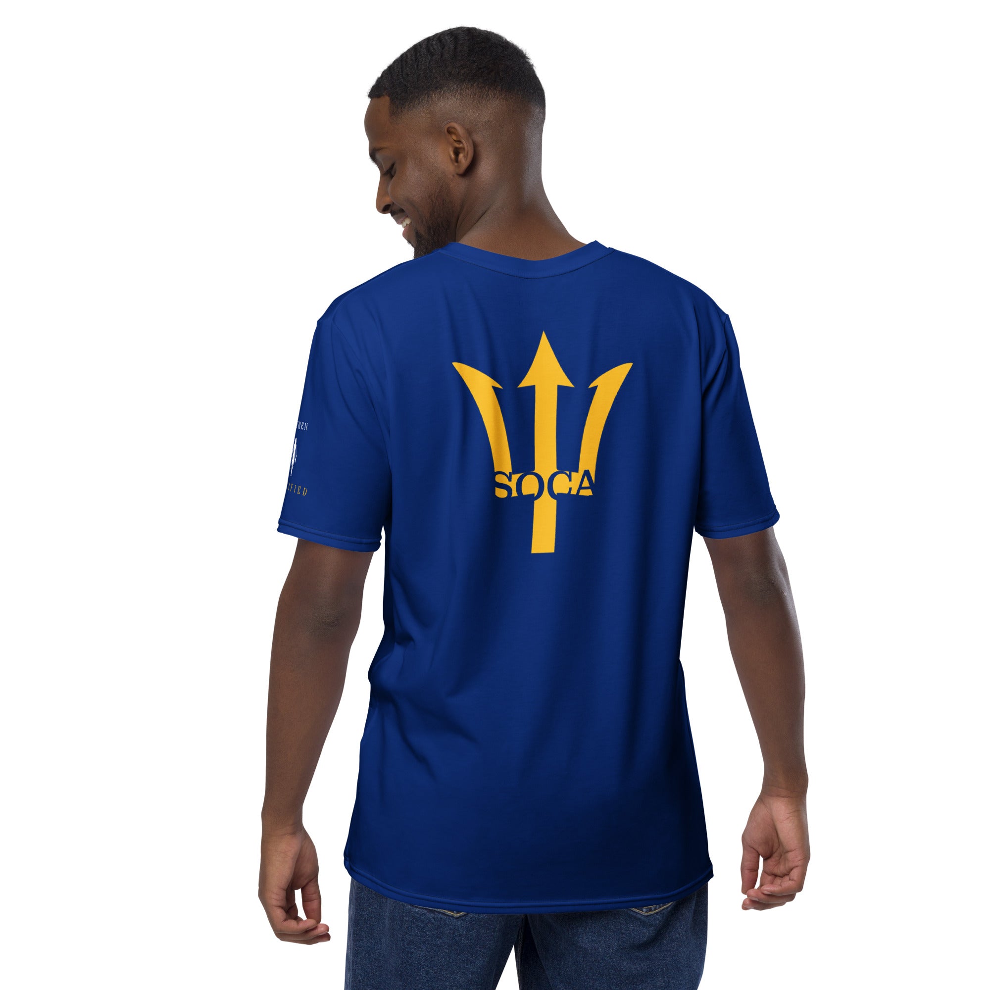 Barbados Fetren Men's t-shirt (Blue)-Fete Massive