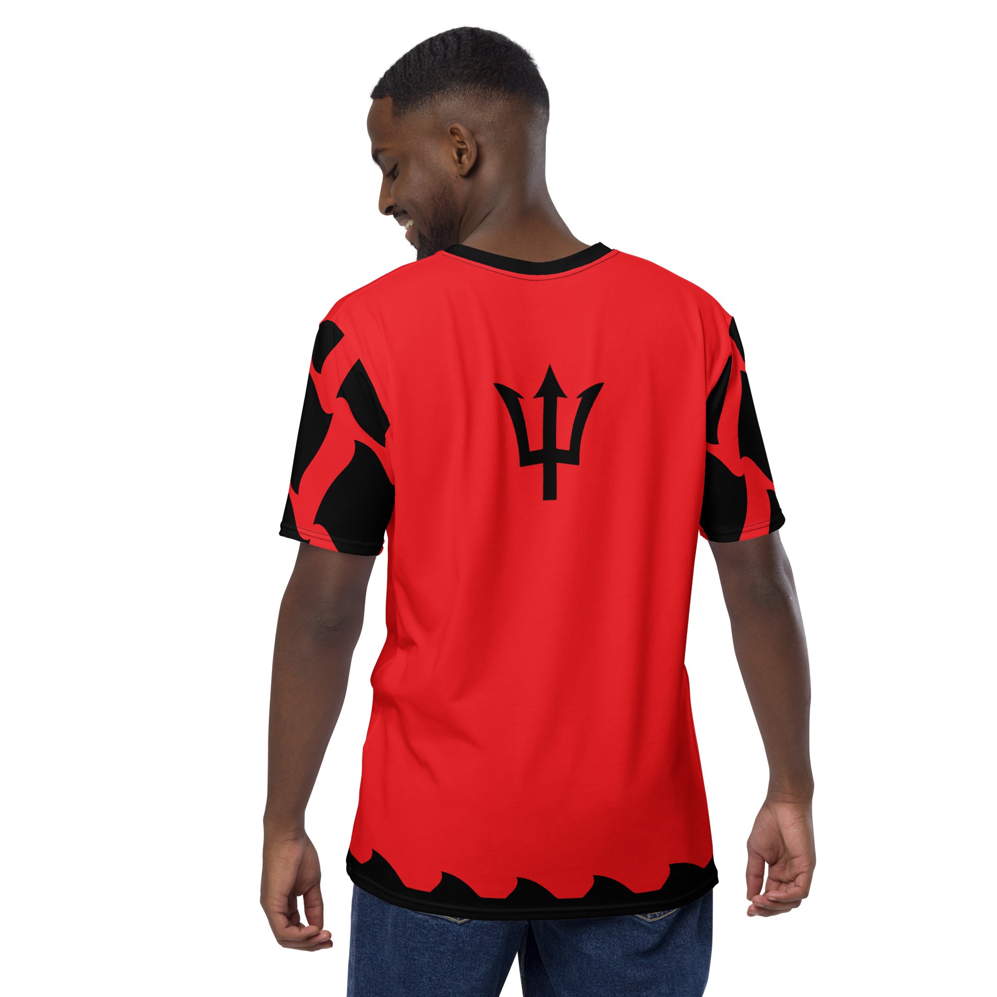 Barbados Men's t-shirt (Off script Red)-Fete Massive