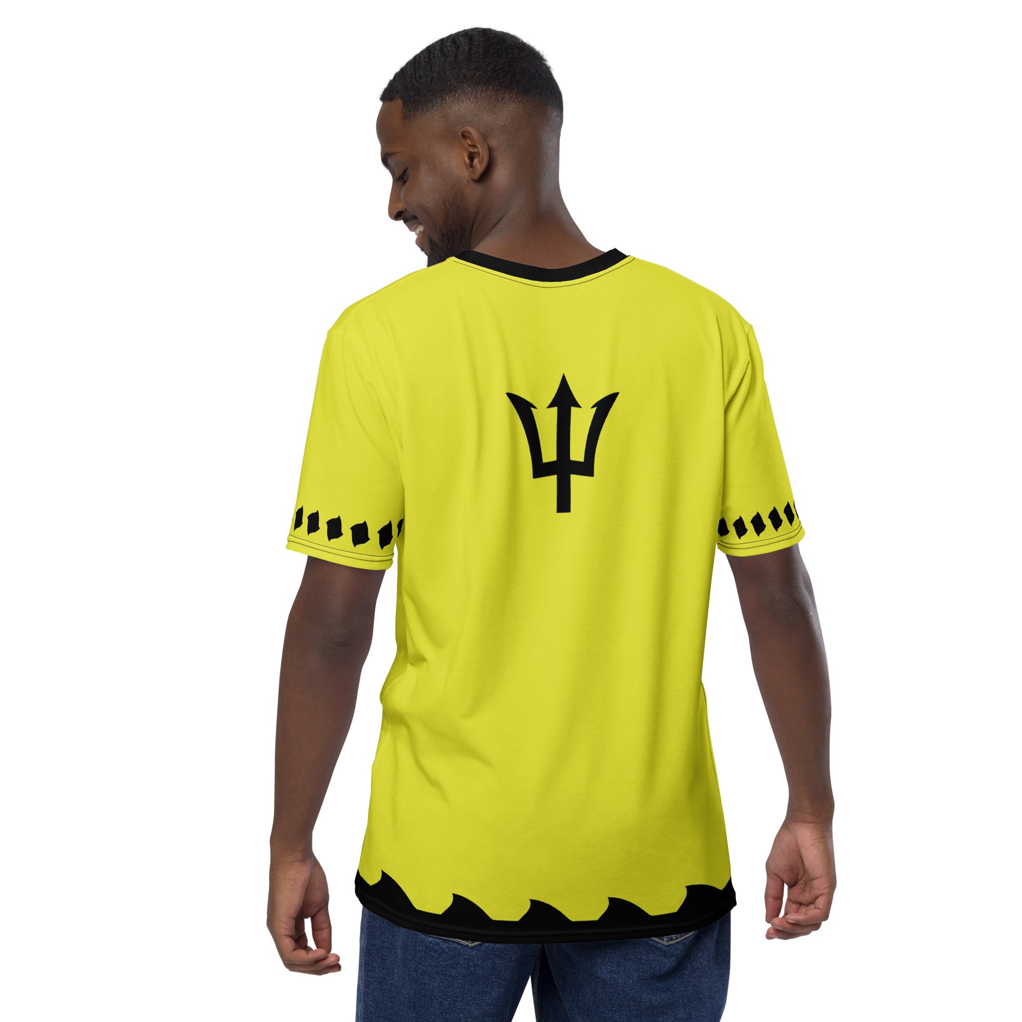 Barbados Men's t-shirt (Off script Yellow Green)-Fete Massive