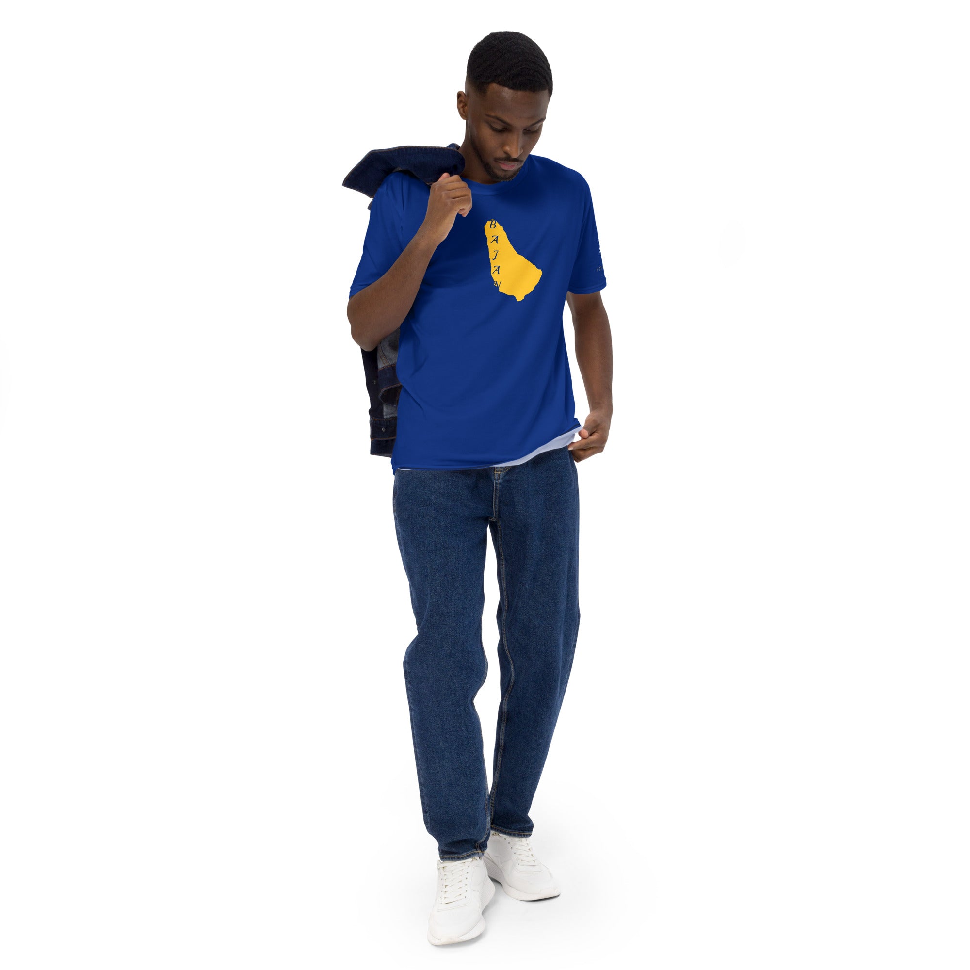 Barbados Fetren Men's t-shirt (Blue)-Fete Massive