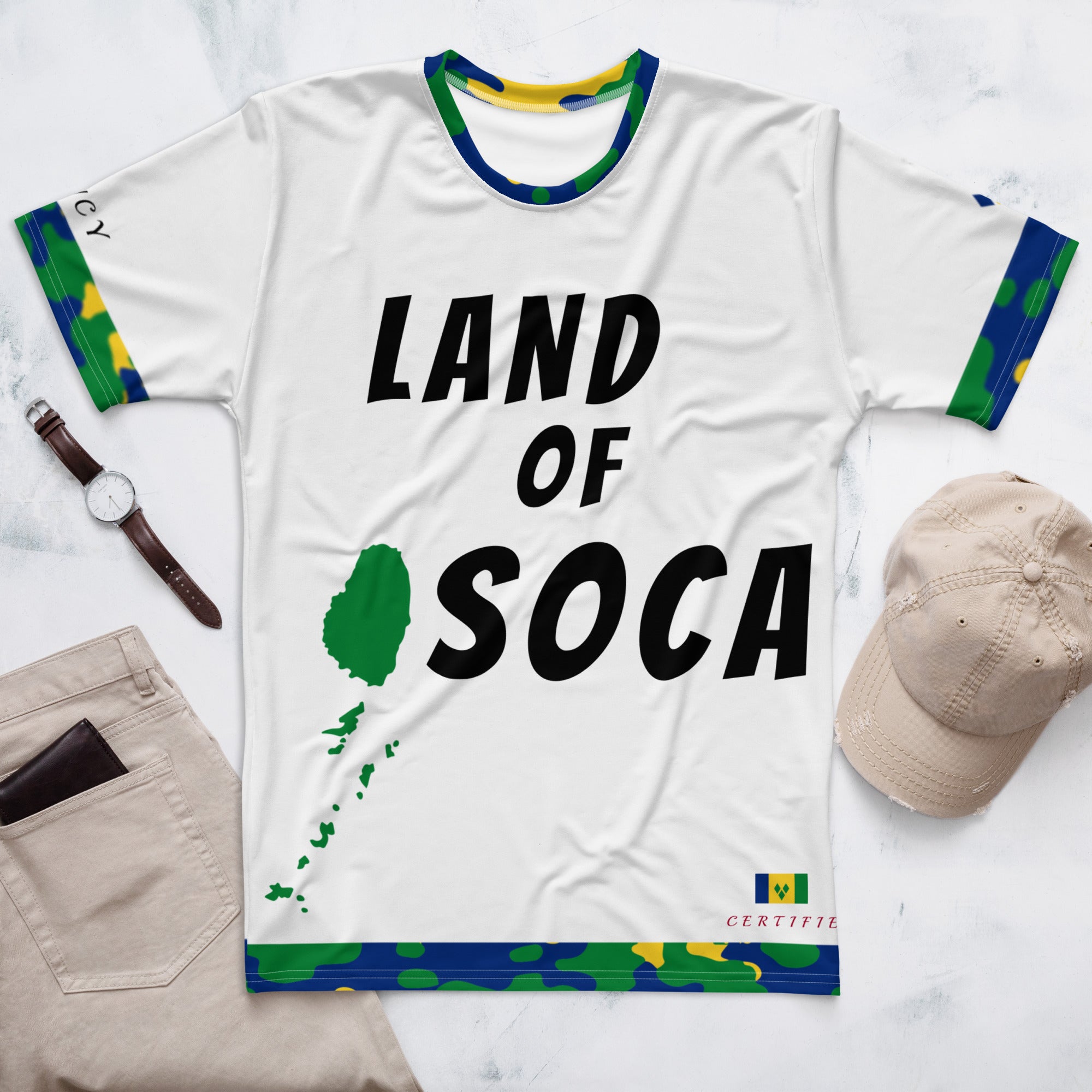 Saint Vincent Land of Soca CAMO t-shirt-Fete Massive