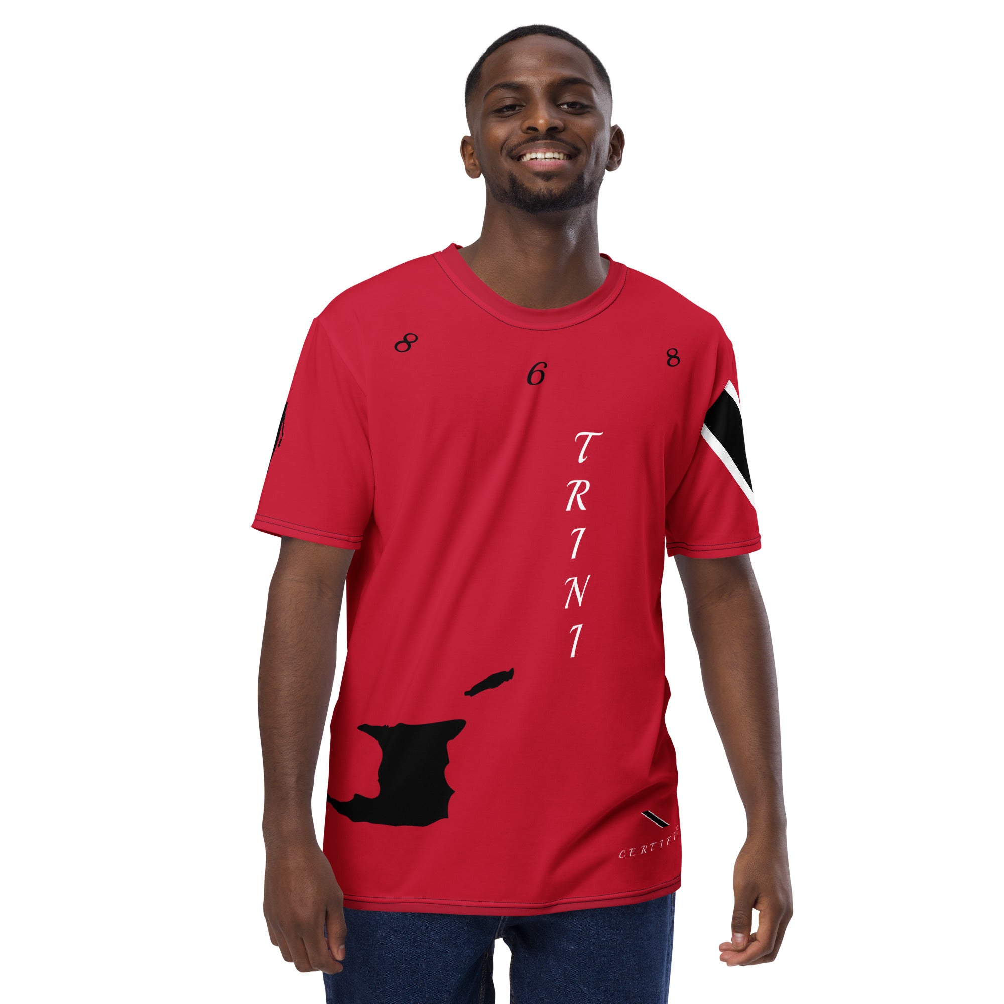 Trinidad Fetren Men's t-shirt (red)-Fete Massive