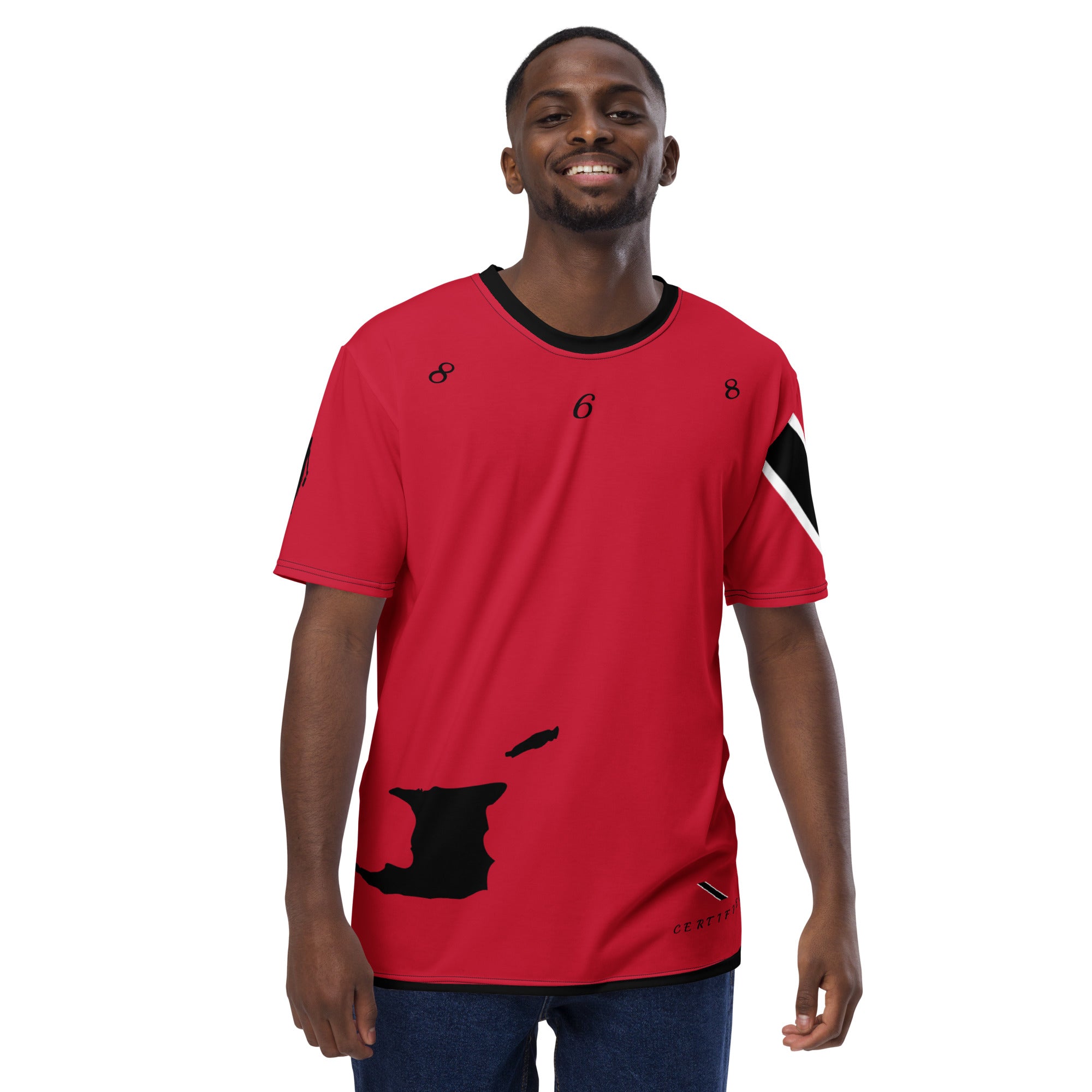 Trinidad Fetren Men's t-shirt (Red without trini word)-Fete Massive