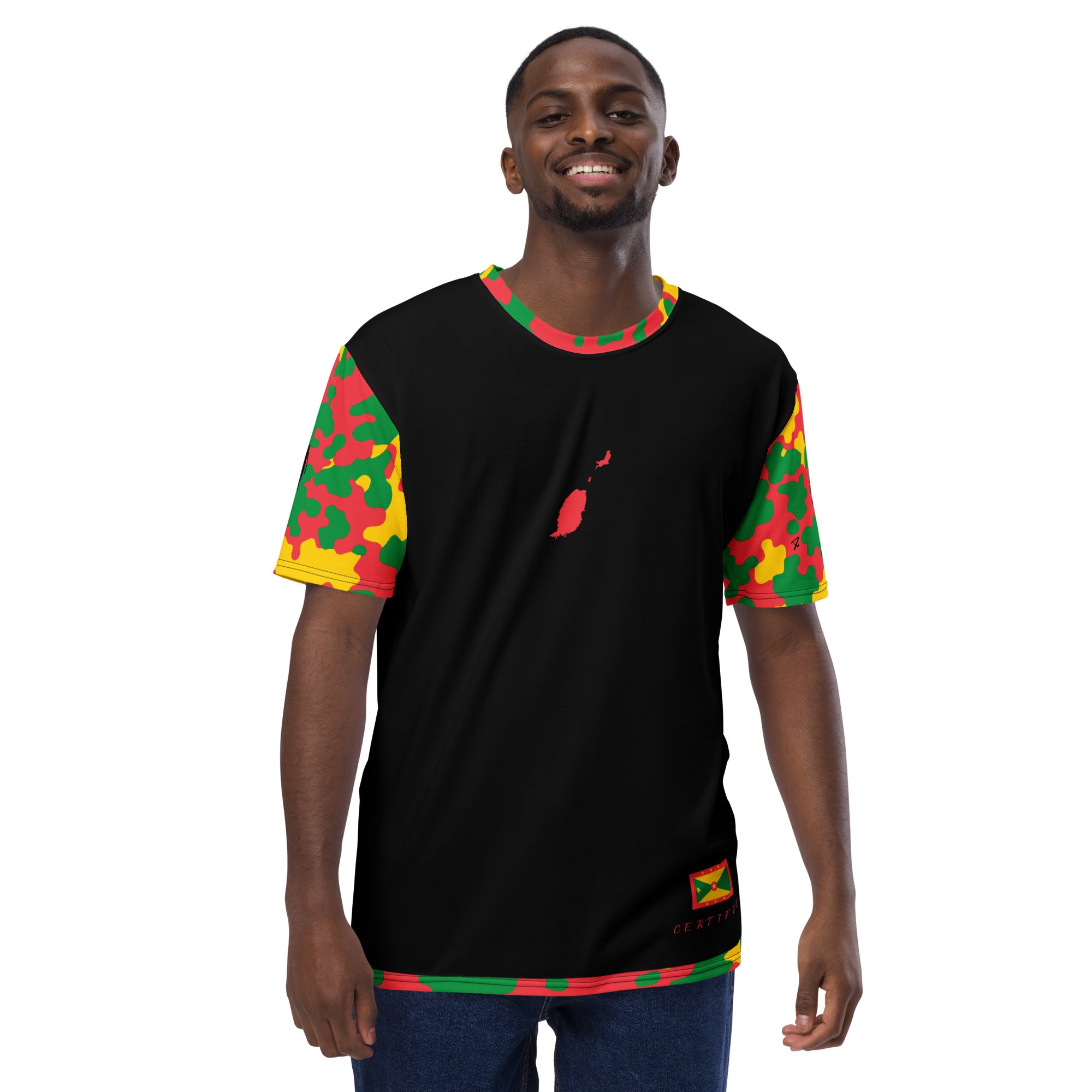 Grenada Fetren CAMO (Full Sleeve) Men's t-shirt (Black)-Fete Massive