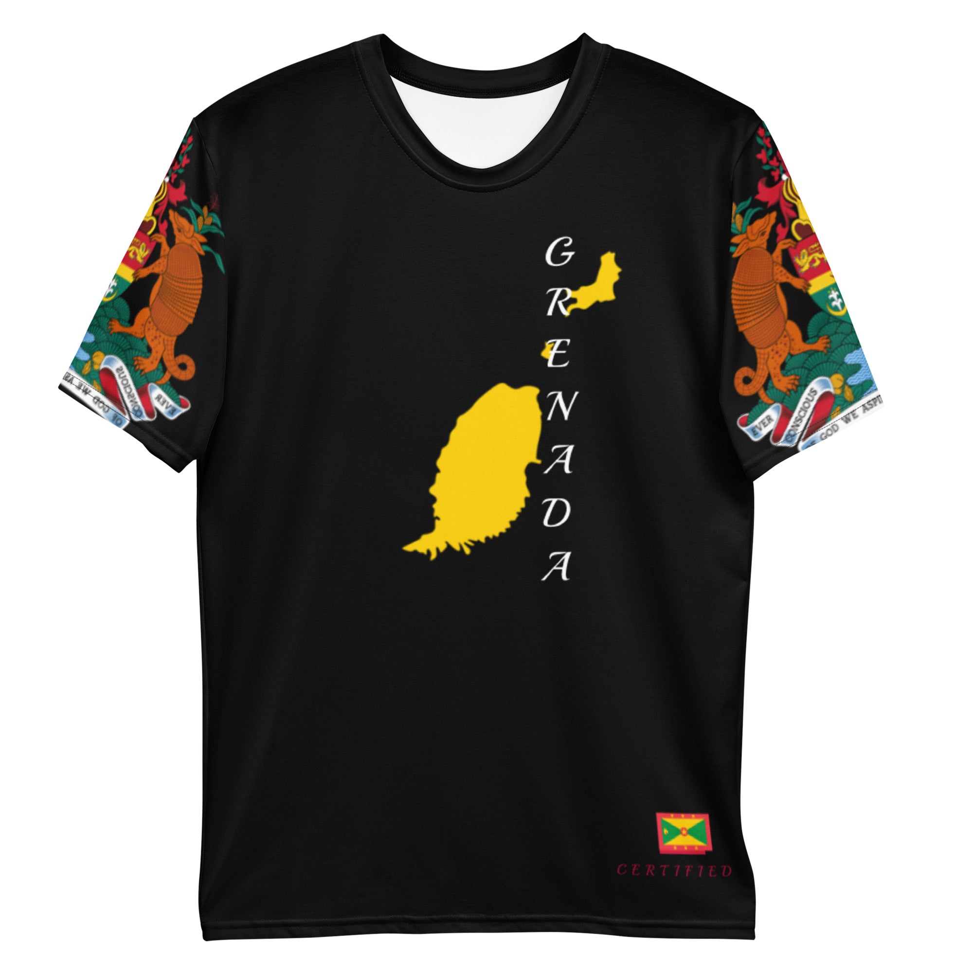 Grenada Fetren Men's t-shirt (Coat of arms sleeve)-Fete Massive