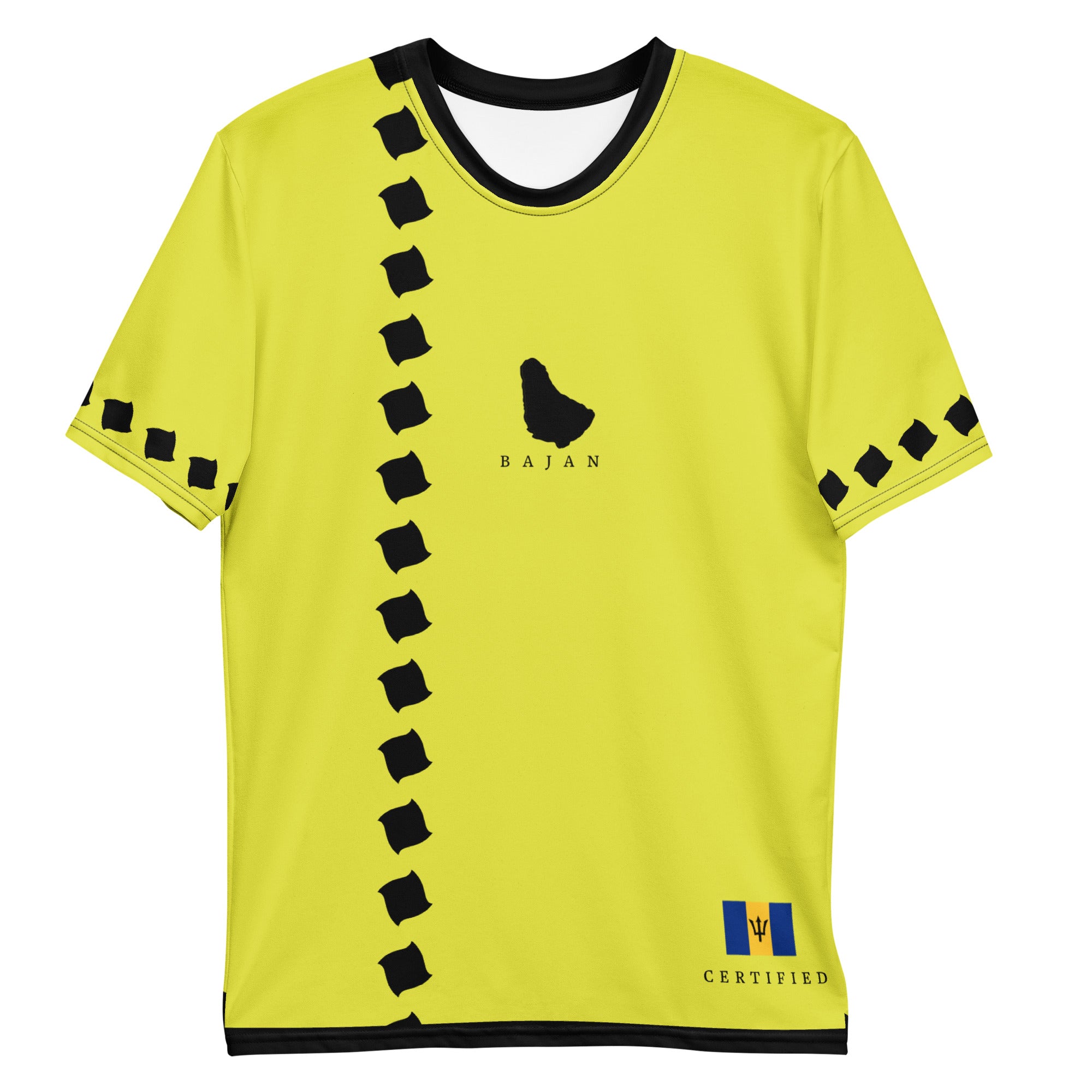 Barbados Men's t-shirt (Off script Yellow Green)-Fete Massive