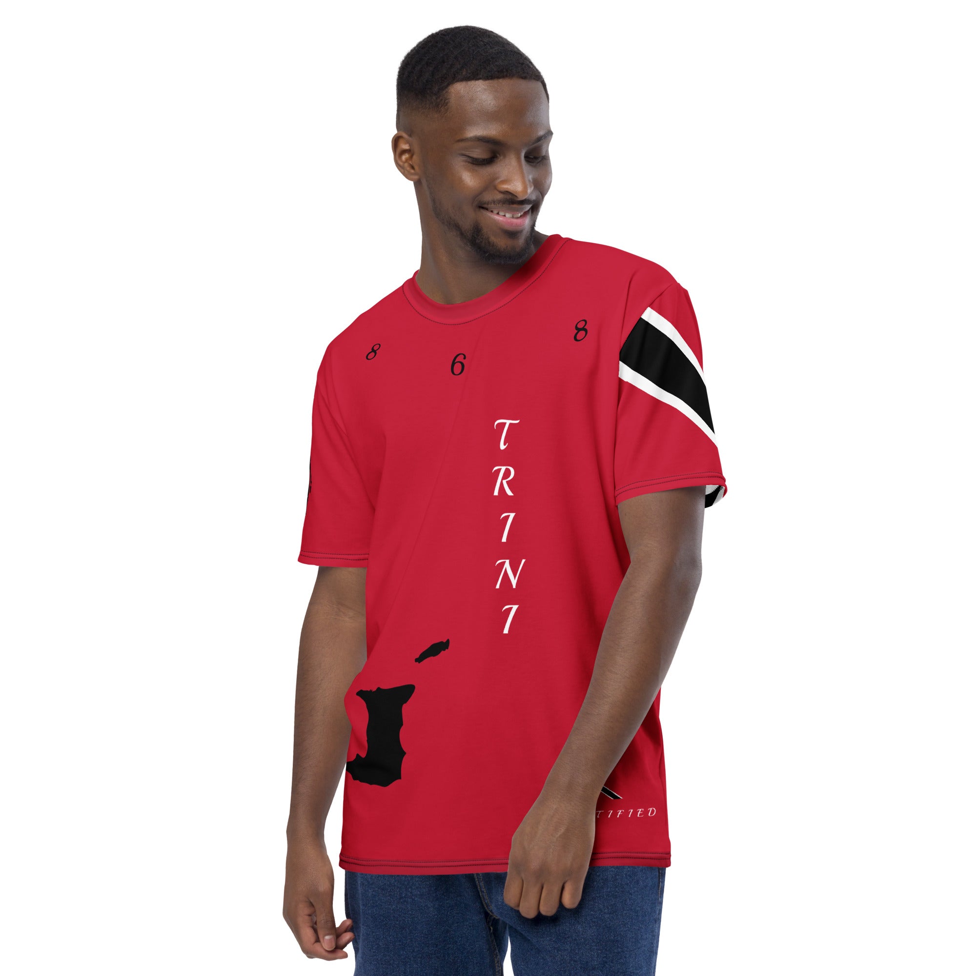 Trinidad Fetren Men's t-shirt (red)-Fete Massive